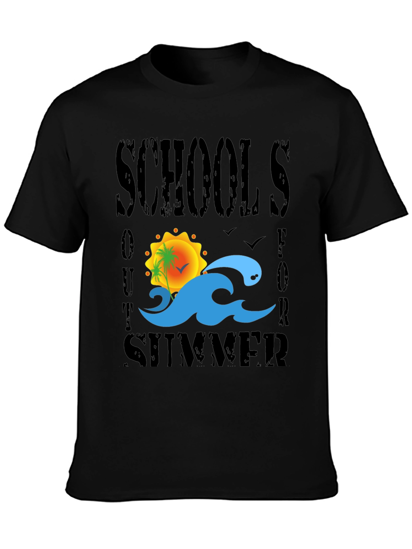 Black Schools Out For Summer Graphic Tee view 3