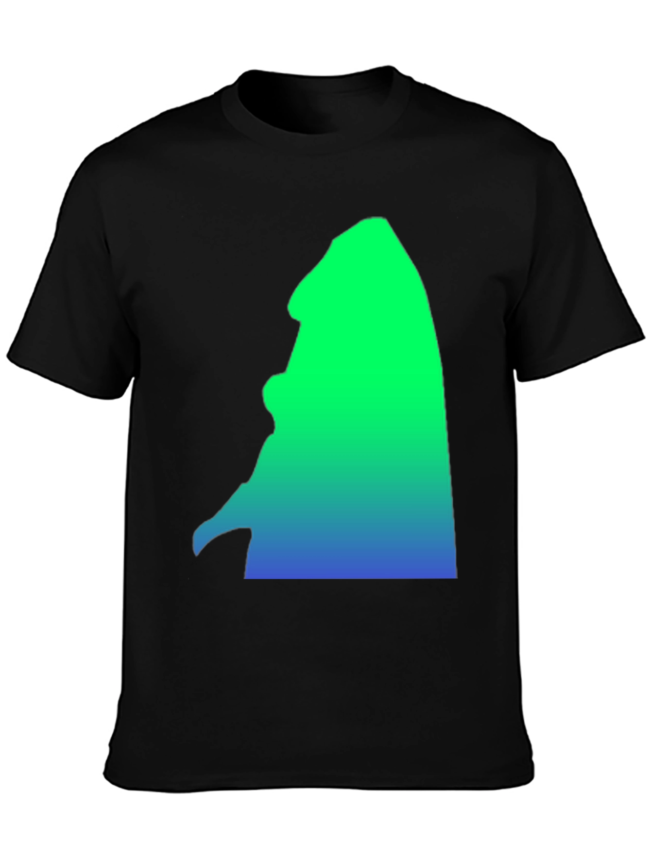 Black Gradient Silhouette Graphic Tee - Casual Comfort view 3