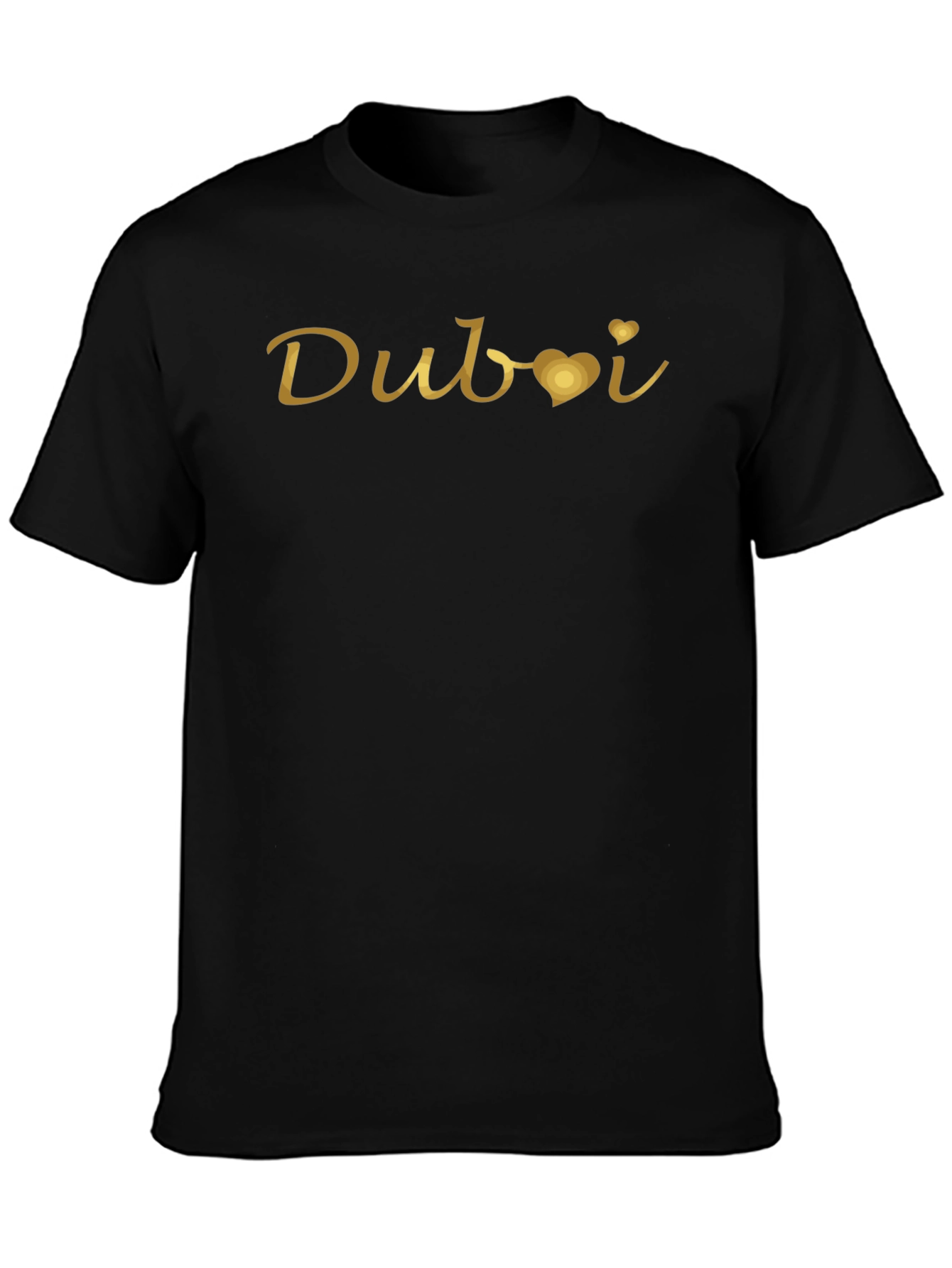 Black Dubai Love Graphic Tee - Stylish Black T-Shirt view 3