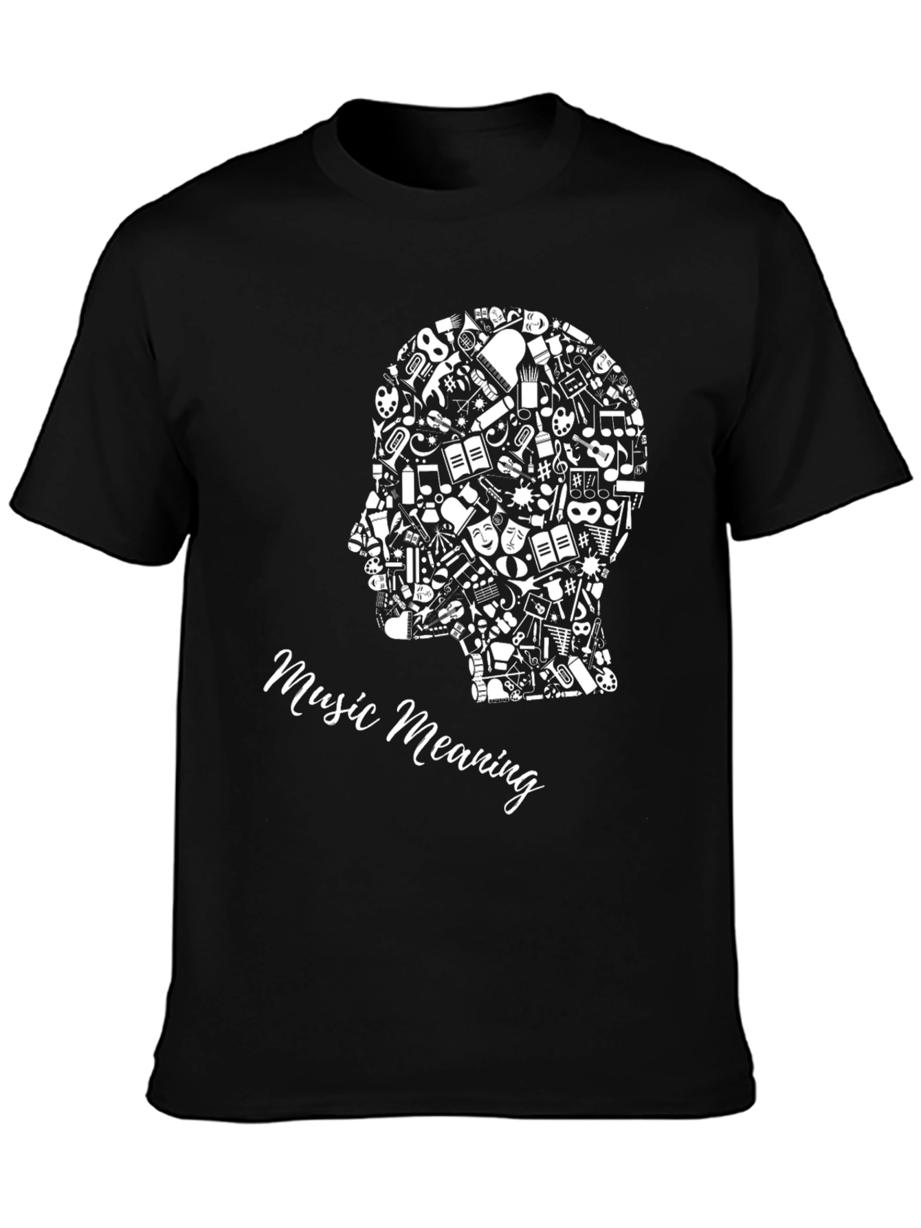 Black Music Meaning Black Graphic Tee view 3