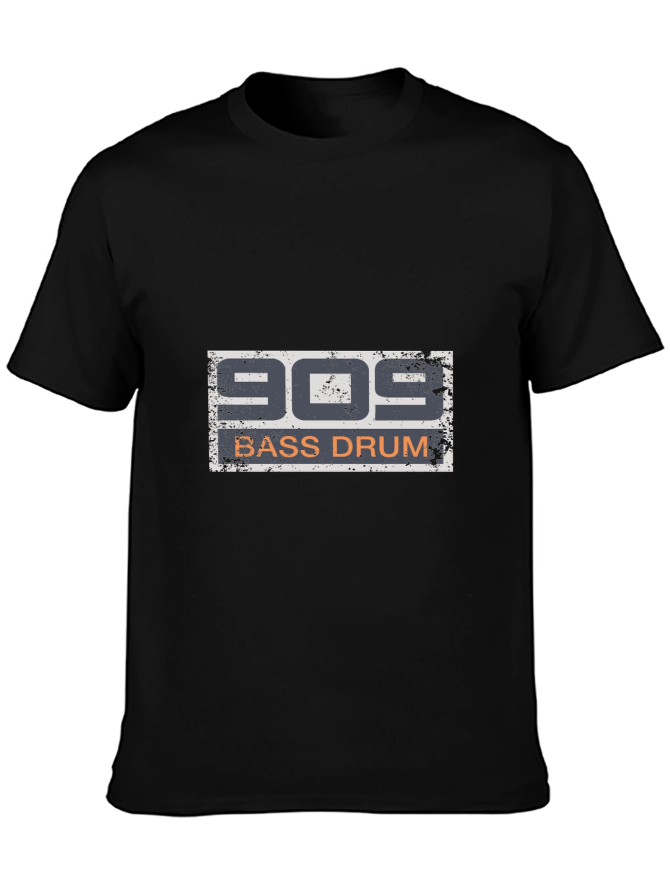 Black 909 Bass Drum T-Shirt - Classic Music Vibe view 3