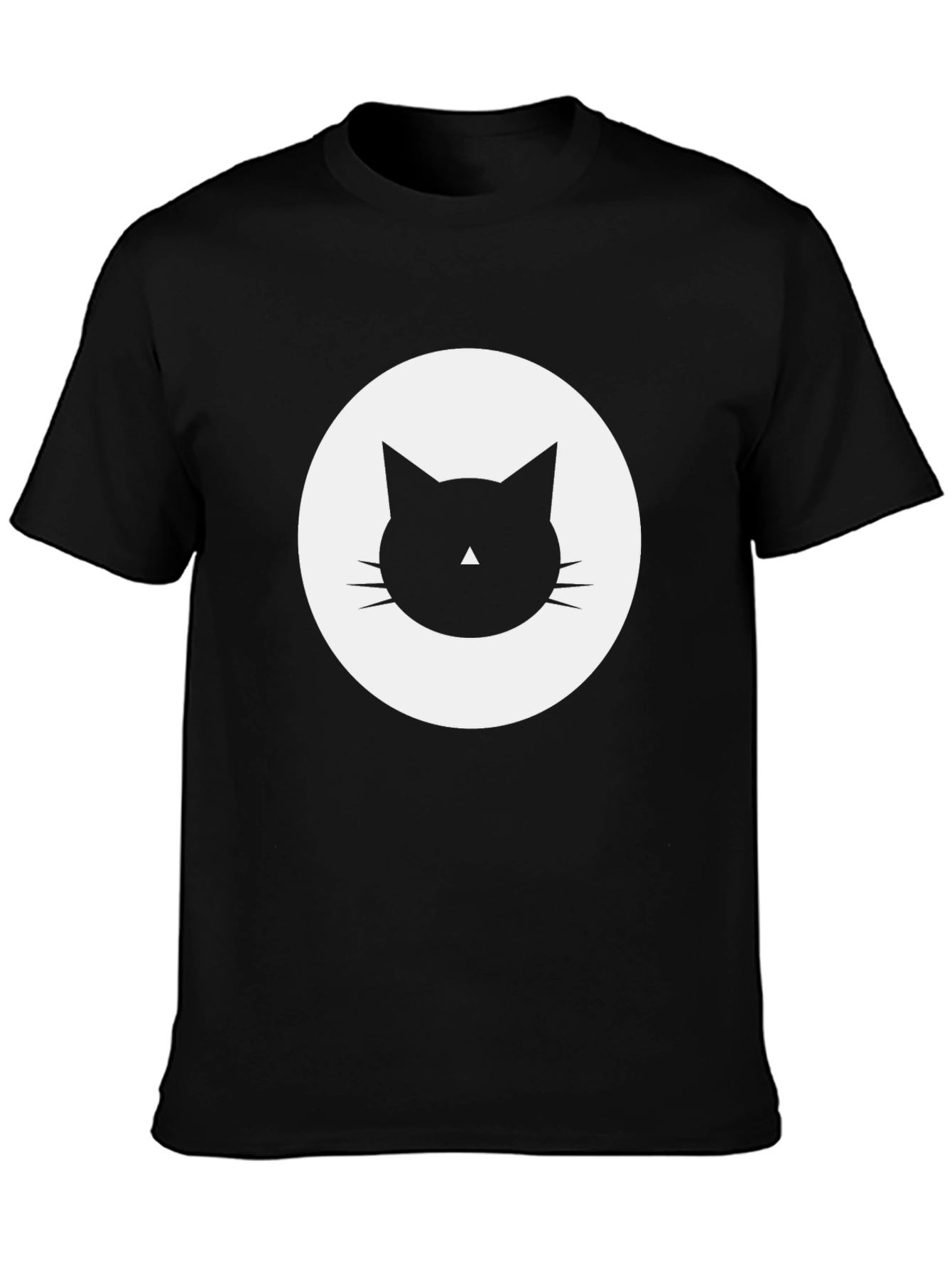 Black Cool Cat Graphic Tee - Black view 3