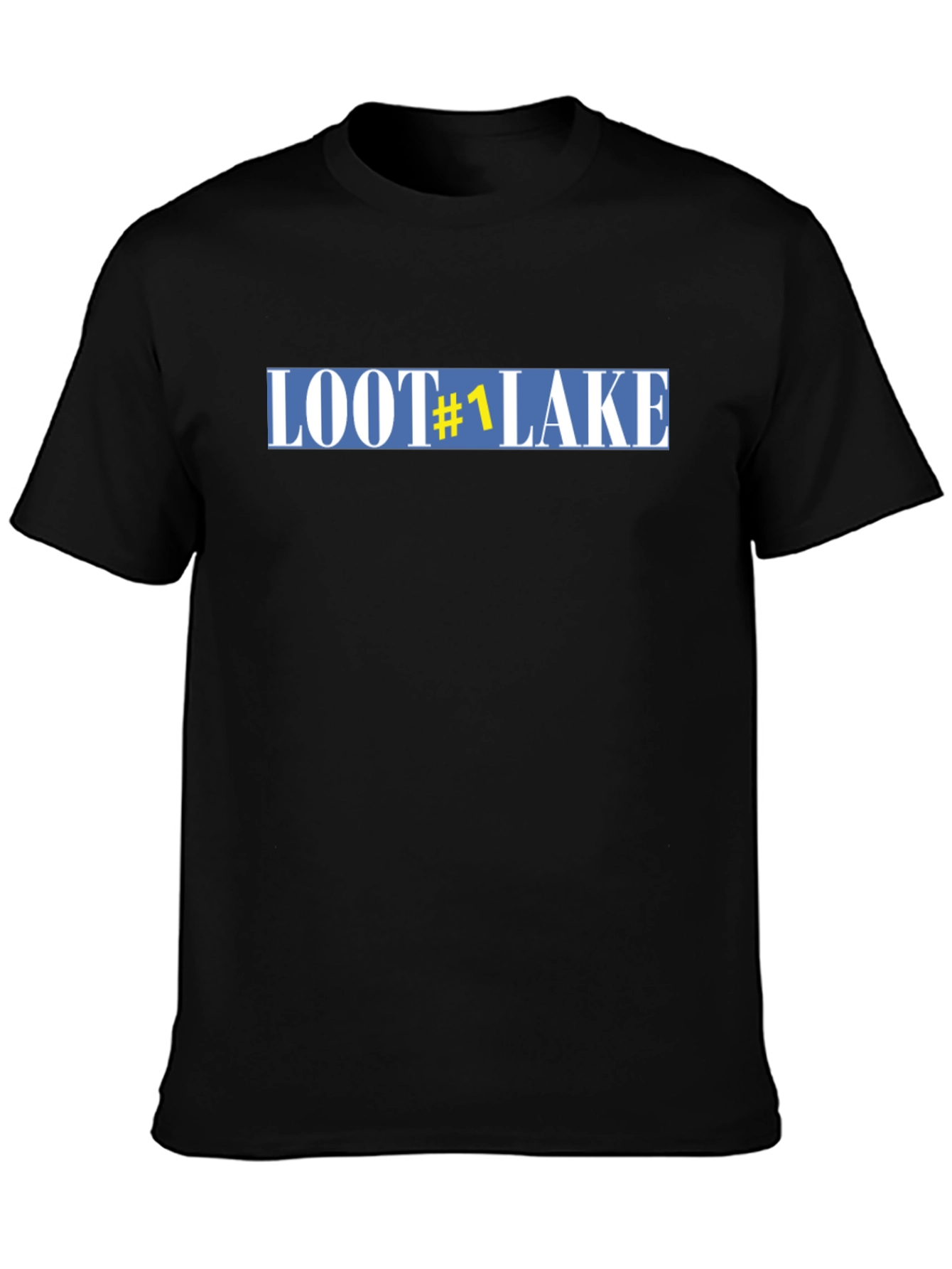 Black Loot Lake #1 Graphic Tee - Black Cotton Blend view 3