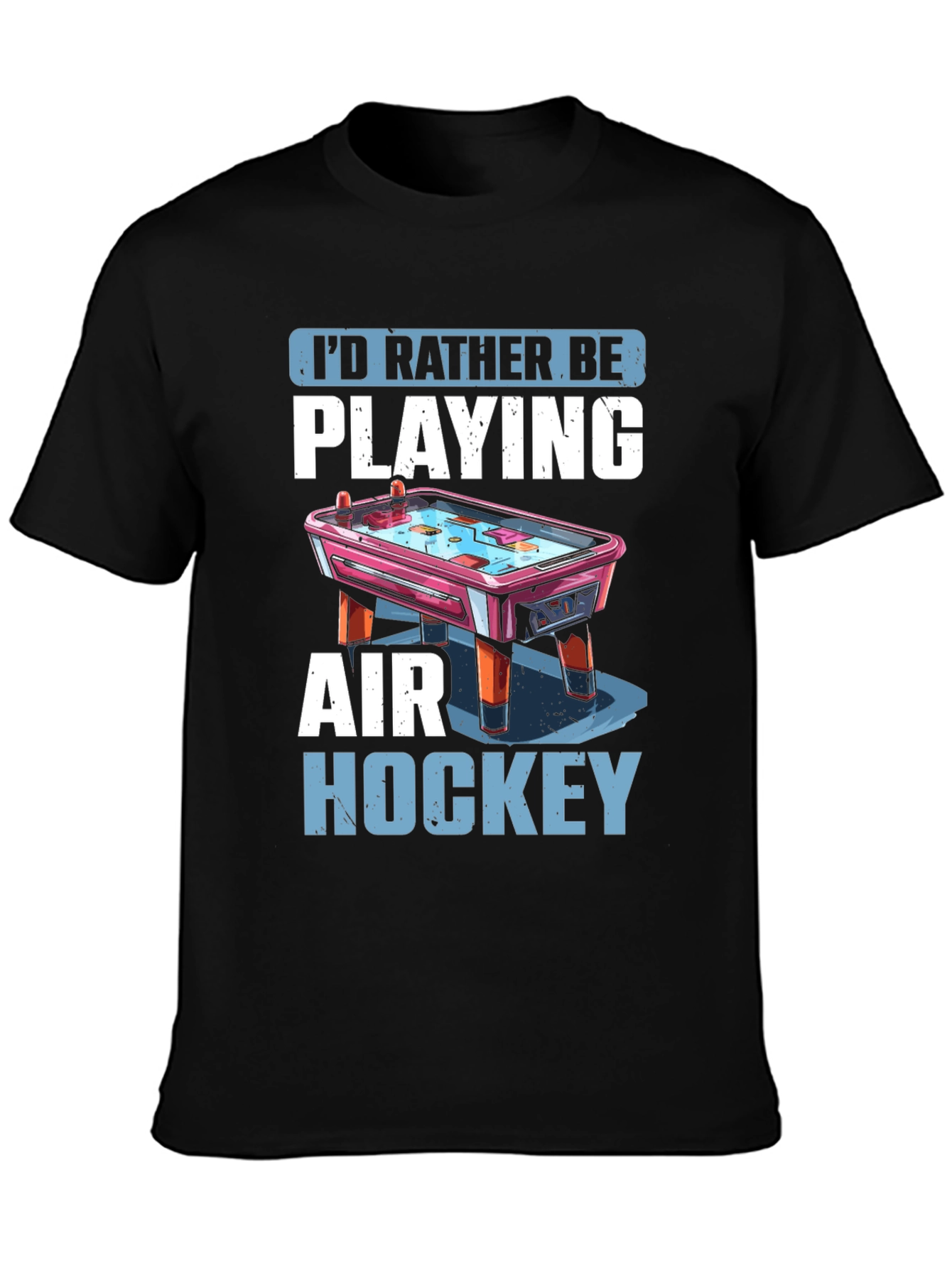 Air Hockey Fan T-Shirt: I'd Rather Be Playing Tee - 3