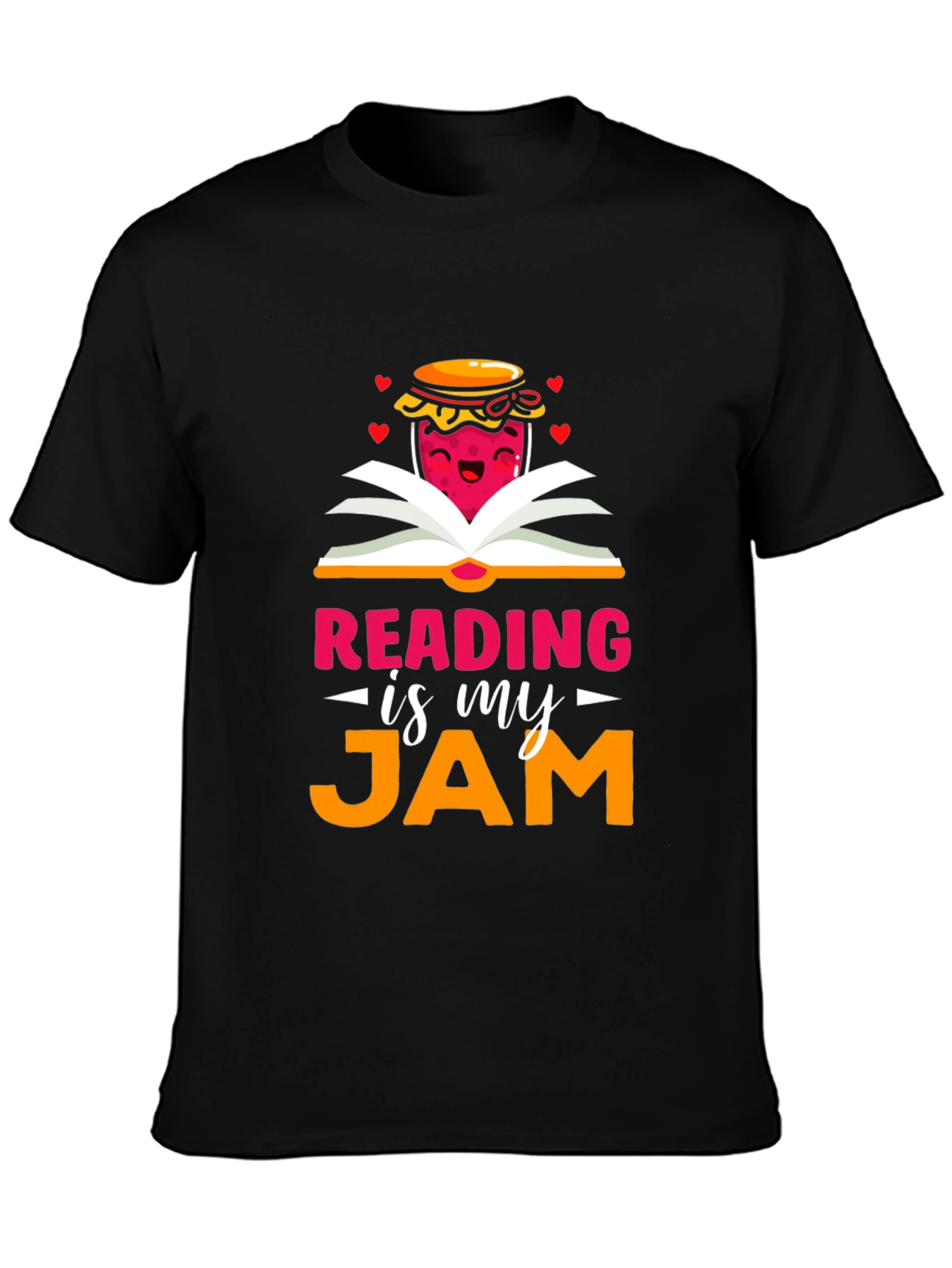 Black Reading is my Jam Black T-Shirt view 3