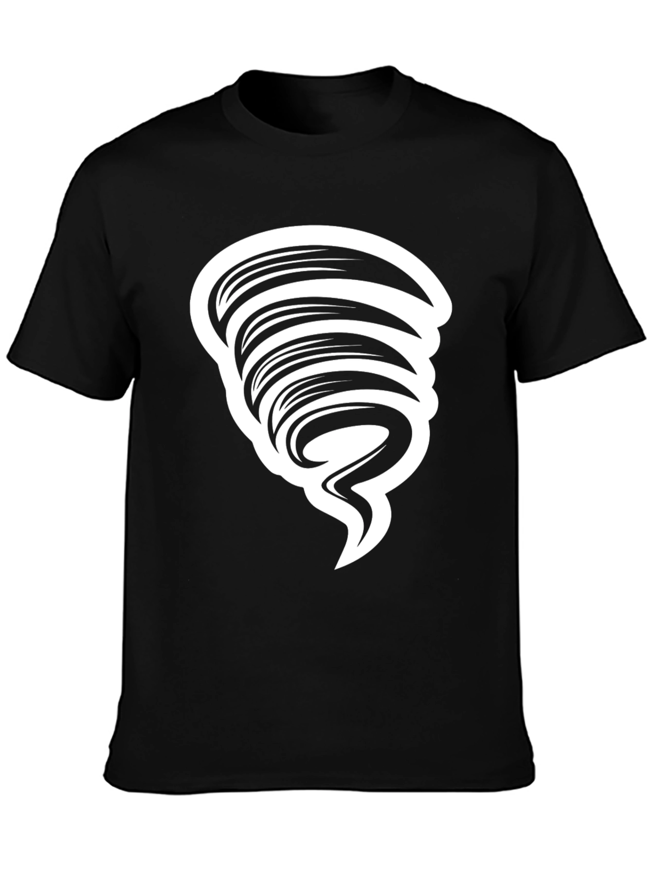 Black Tornado Graphic Black T-Shirt view 3