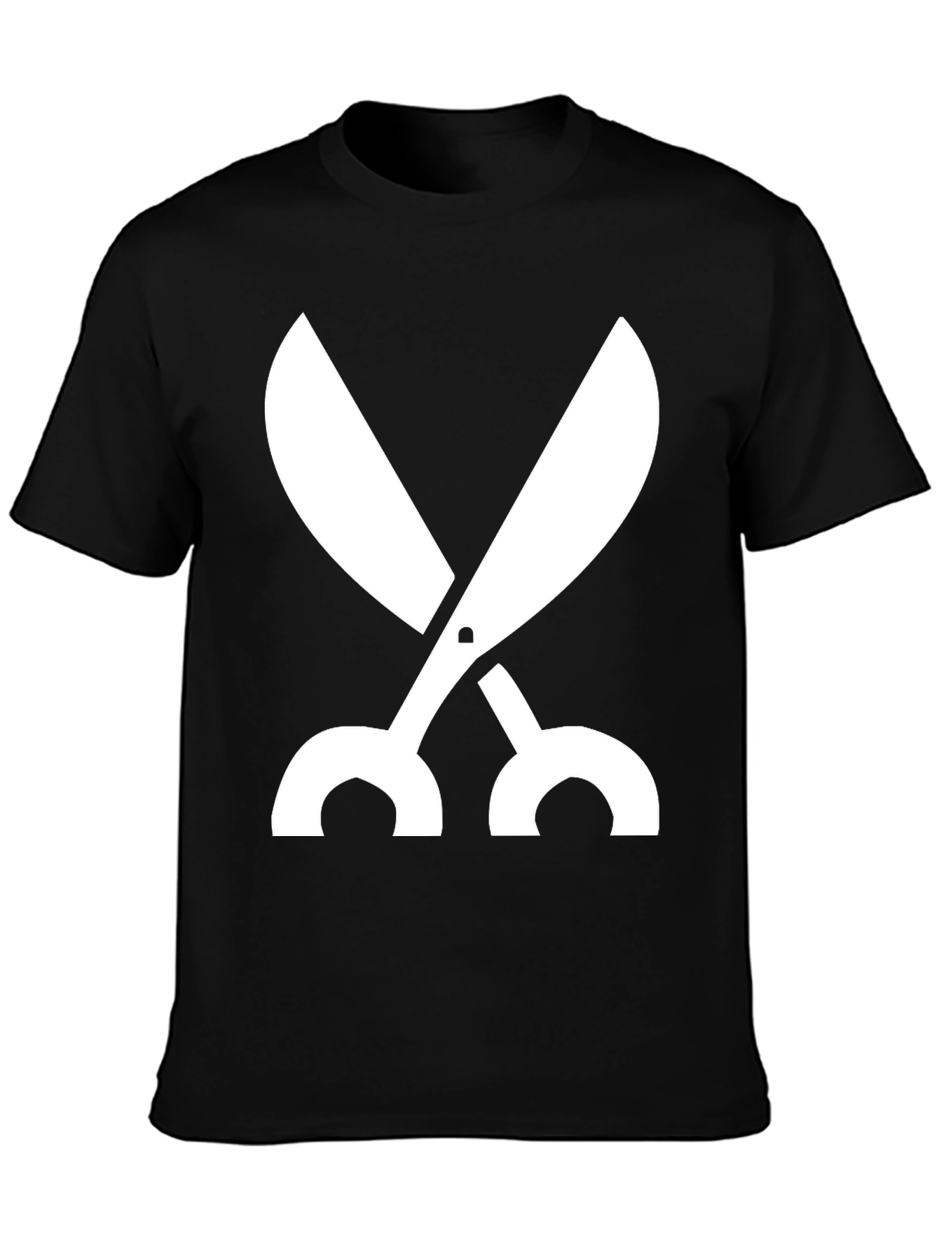 Black Scissors Graphic Black T-Shirt view 3