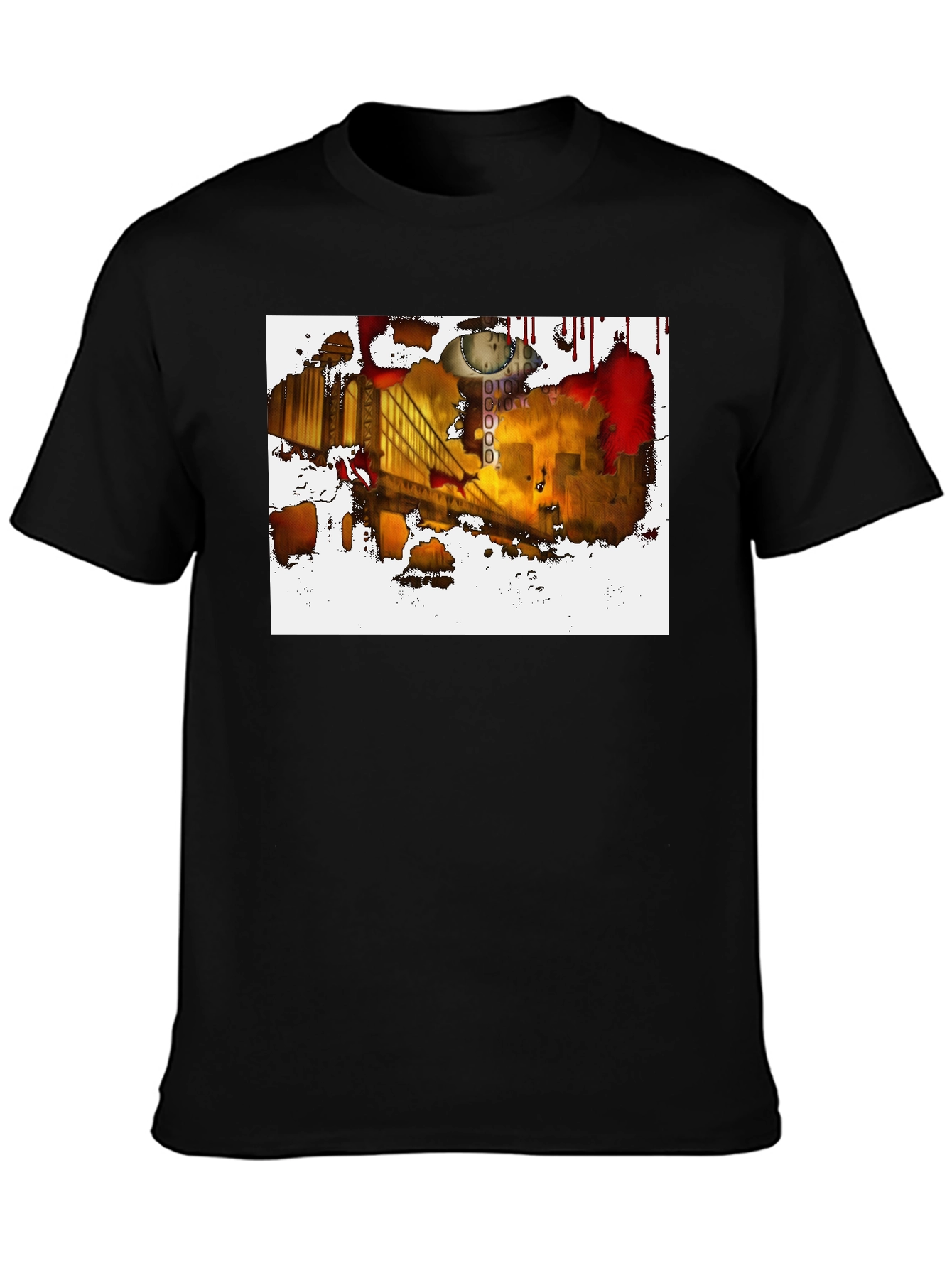 Black Abstract Art Tee - Express Yourself view 3