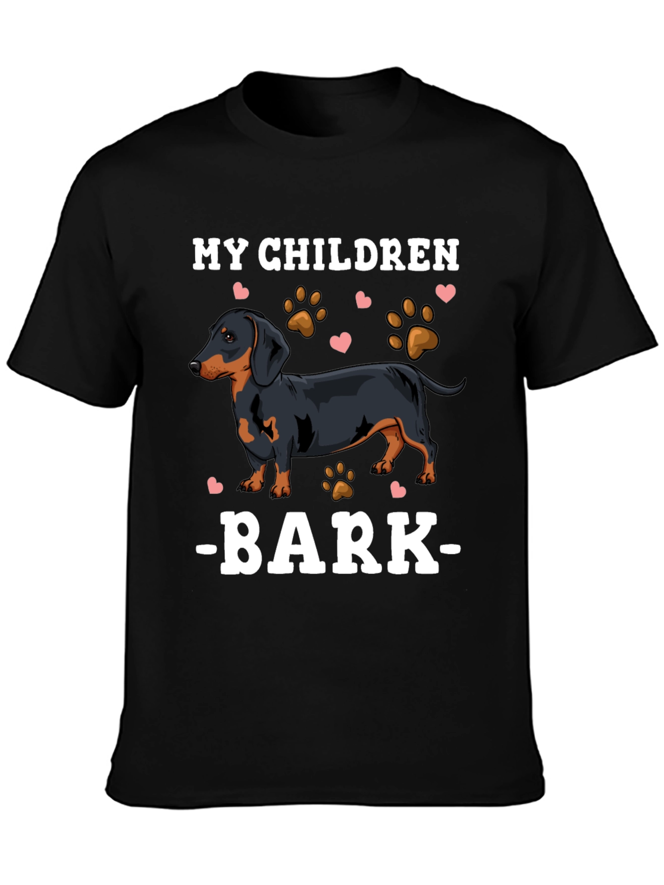 Black My Children Bark Dog Lover T-Shirt view 3