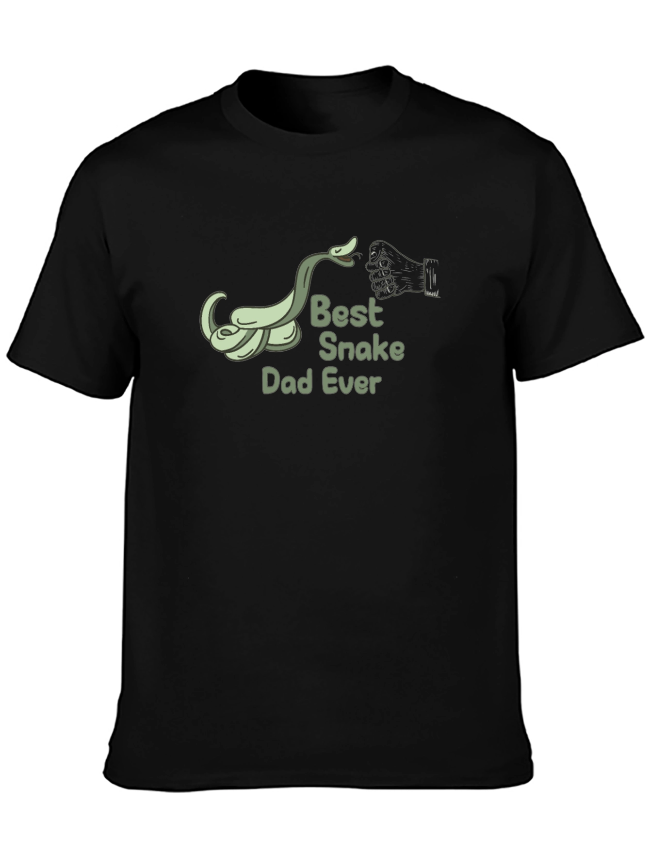 Black Best Snake Dad Ever - Graphic Tee view 3
