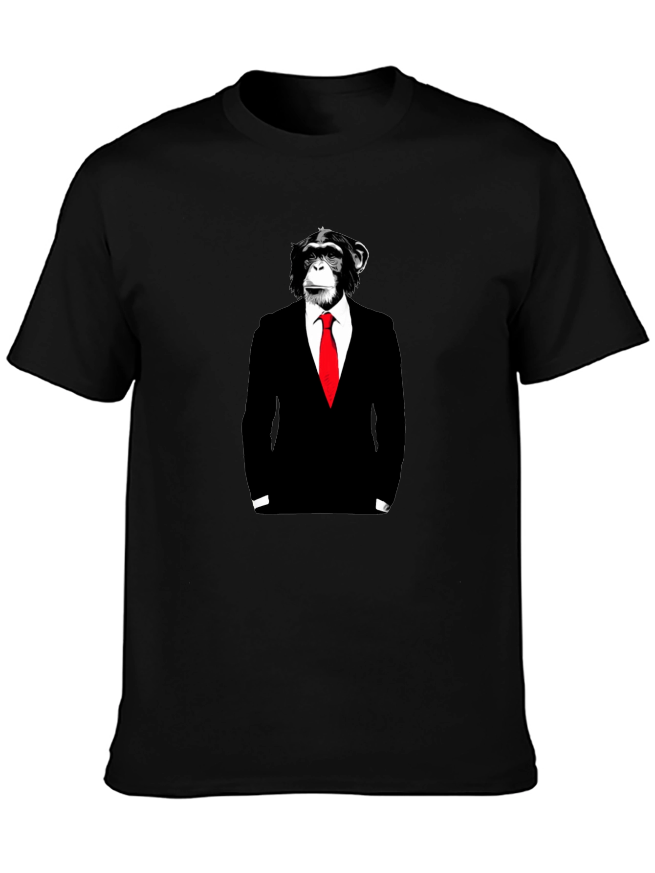 Black Chimpanzee Suit Graphic Tee view 3