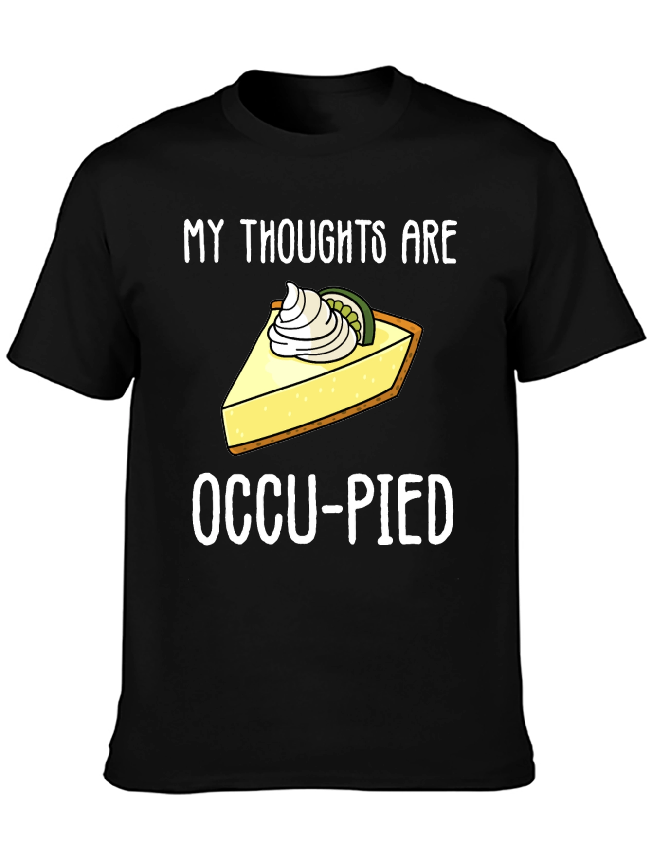 Black Occu-pied Funny Foodie Humor Graphic Tee view 3