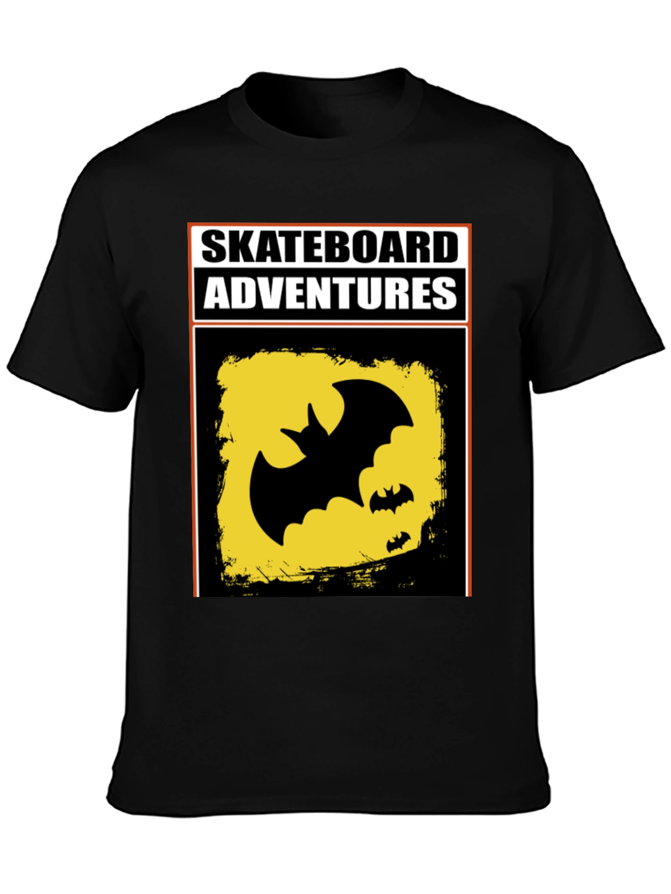 Black Skateboard Adventures Bat T-Shirt - Black view 3