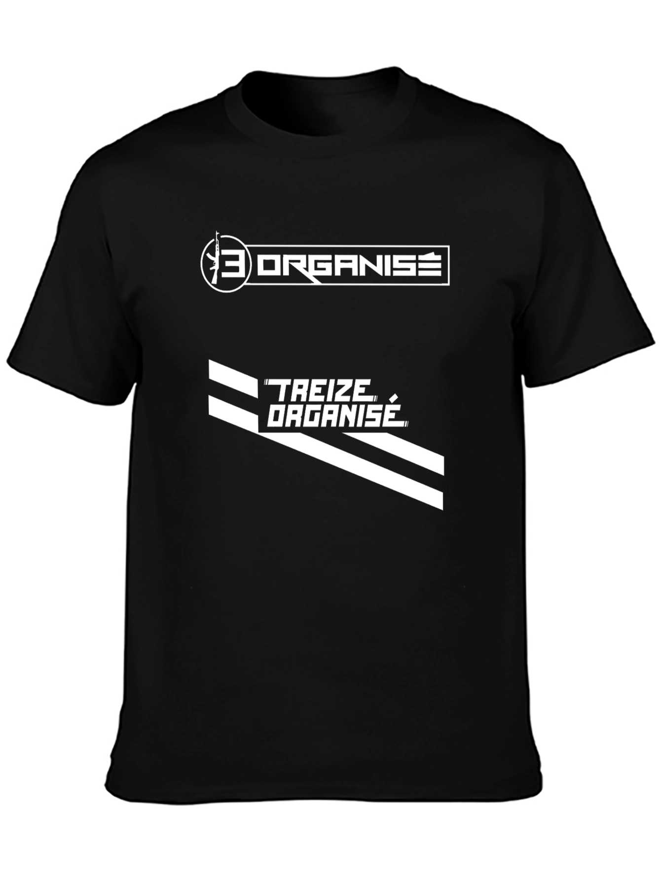 Black Treize Organise T-Shirt - Black Graphic Tee view 3