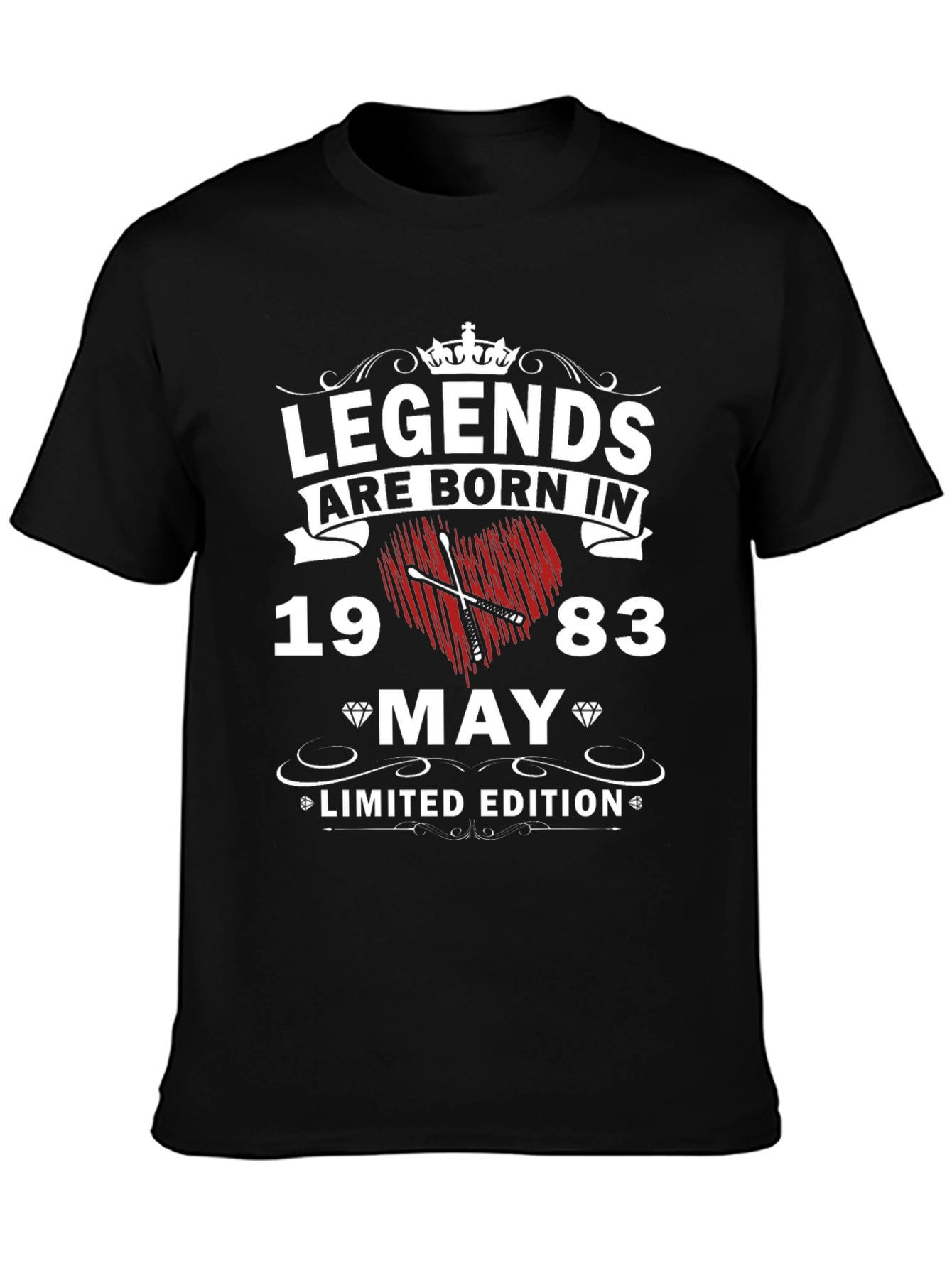 Black Legends Born In 1983 May Limited Edition T-Shirt view 3