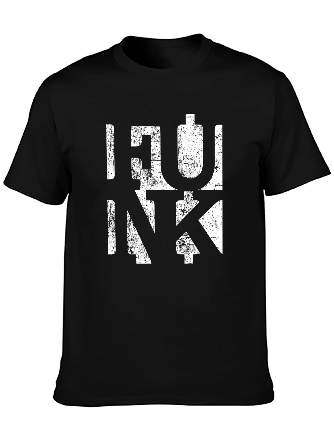 Black Retro 'Funk' Graphic Print Black T-Shirt view 3