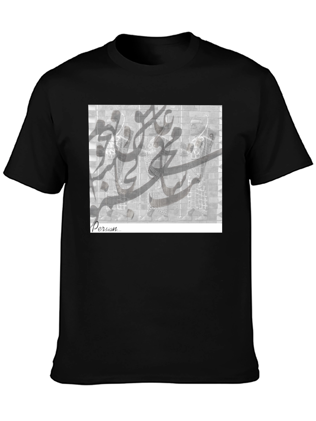 Black Persian Calligraphy Graphic T-Shirt - Unisex view 3