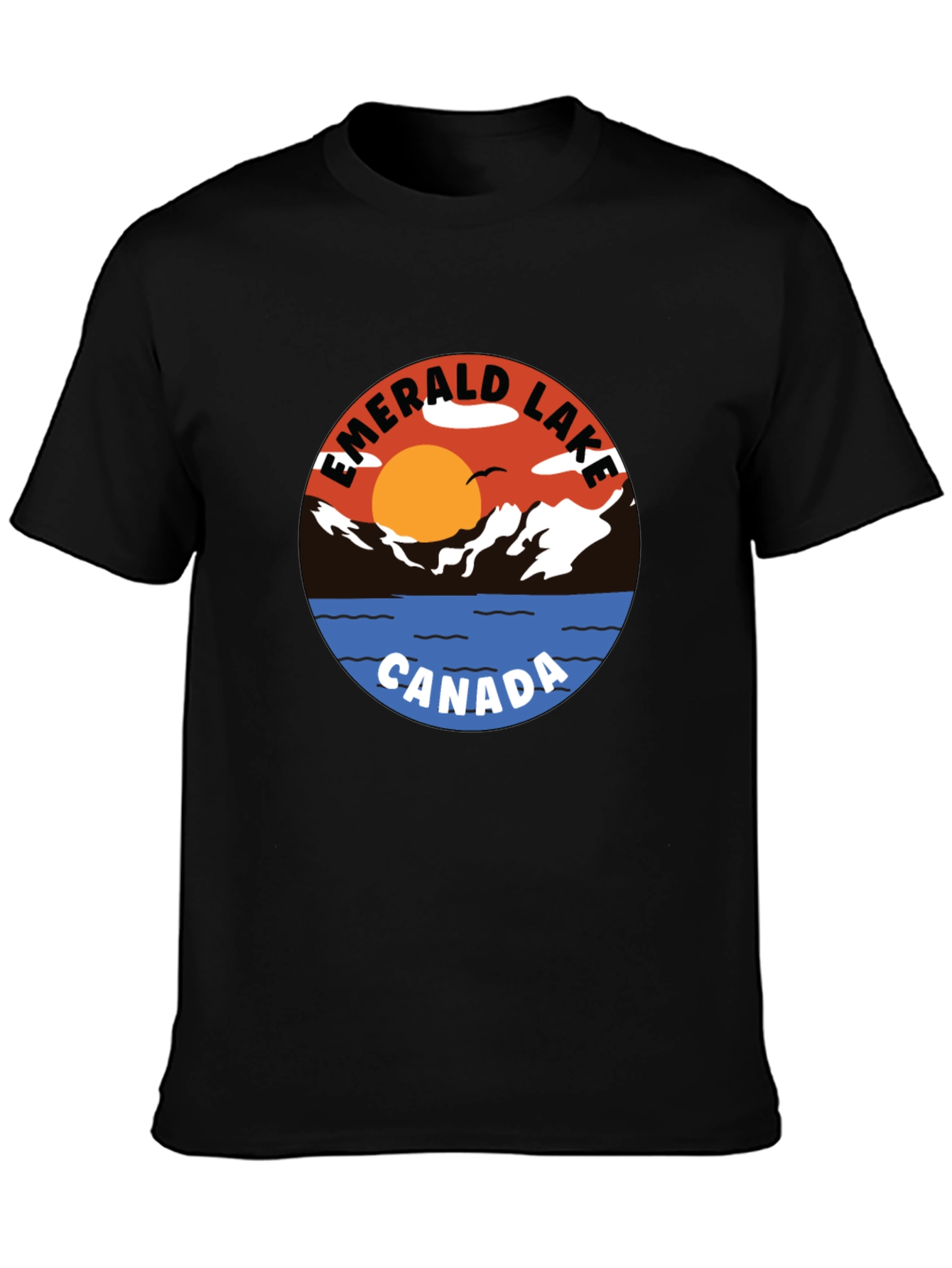 Black Emerald Lake Canada Graphic Tee view 3