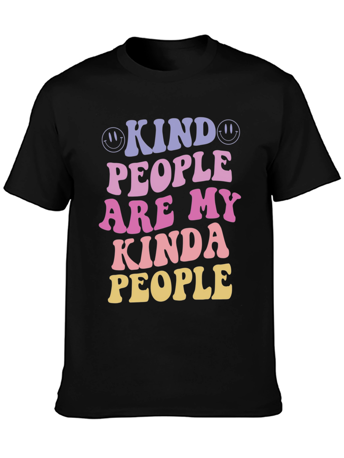 Black Kind People Graphic T-Shirt - Positive Vibes view 3