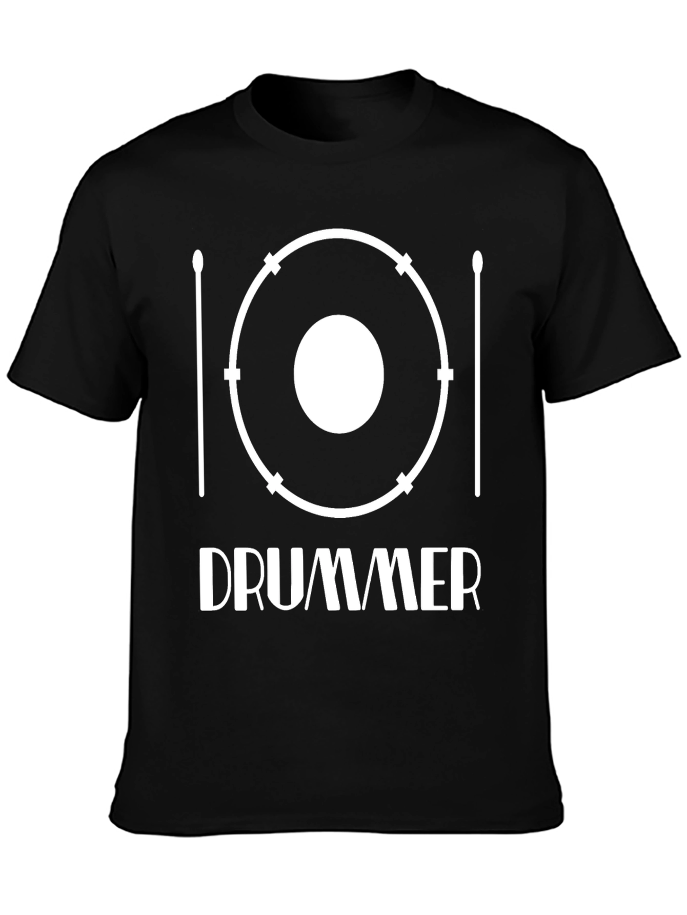 Black Drummer Graphic T-Shirt - Music Lover Tee view 3