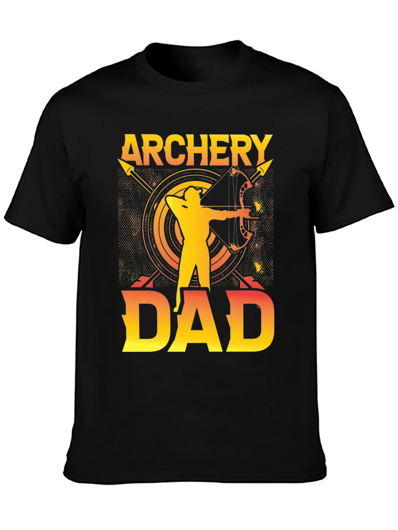 Black Archery Dad Graphic T-Shirt view 3
