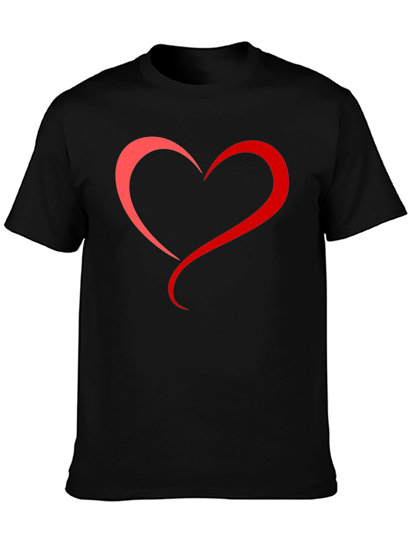 Black Heart Graphic Black T-Shirt view 3