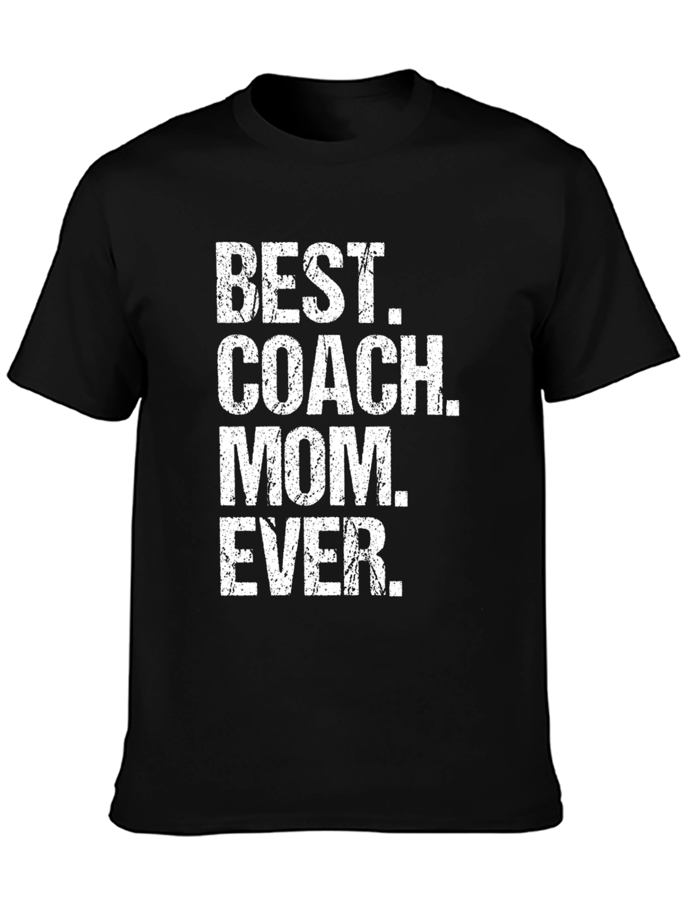 Black Best Coach Mom Ever Black T-Shirt view 3