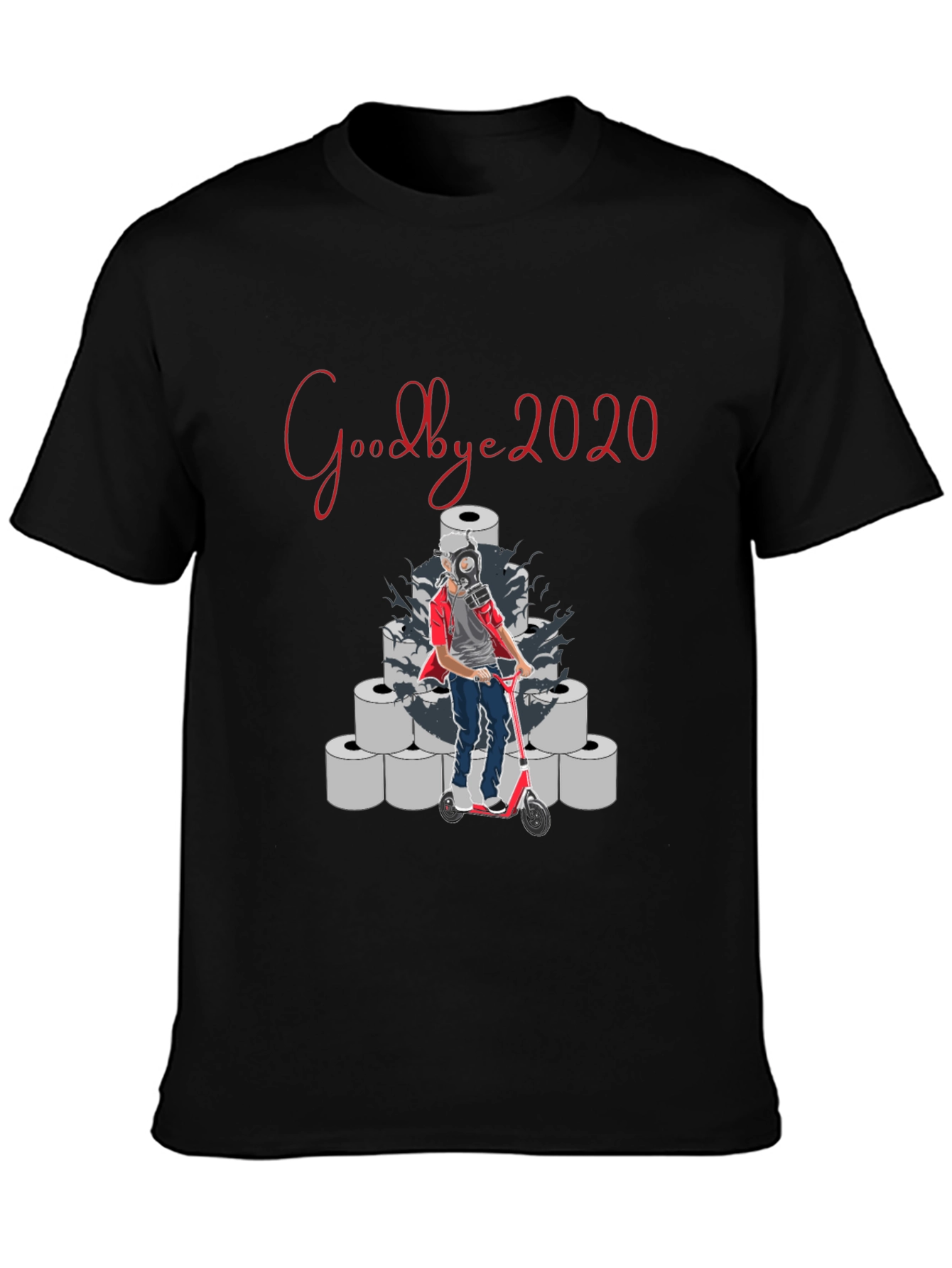 Black Goodbye 2020 Pandemic T-Shirt view 3