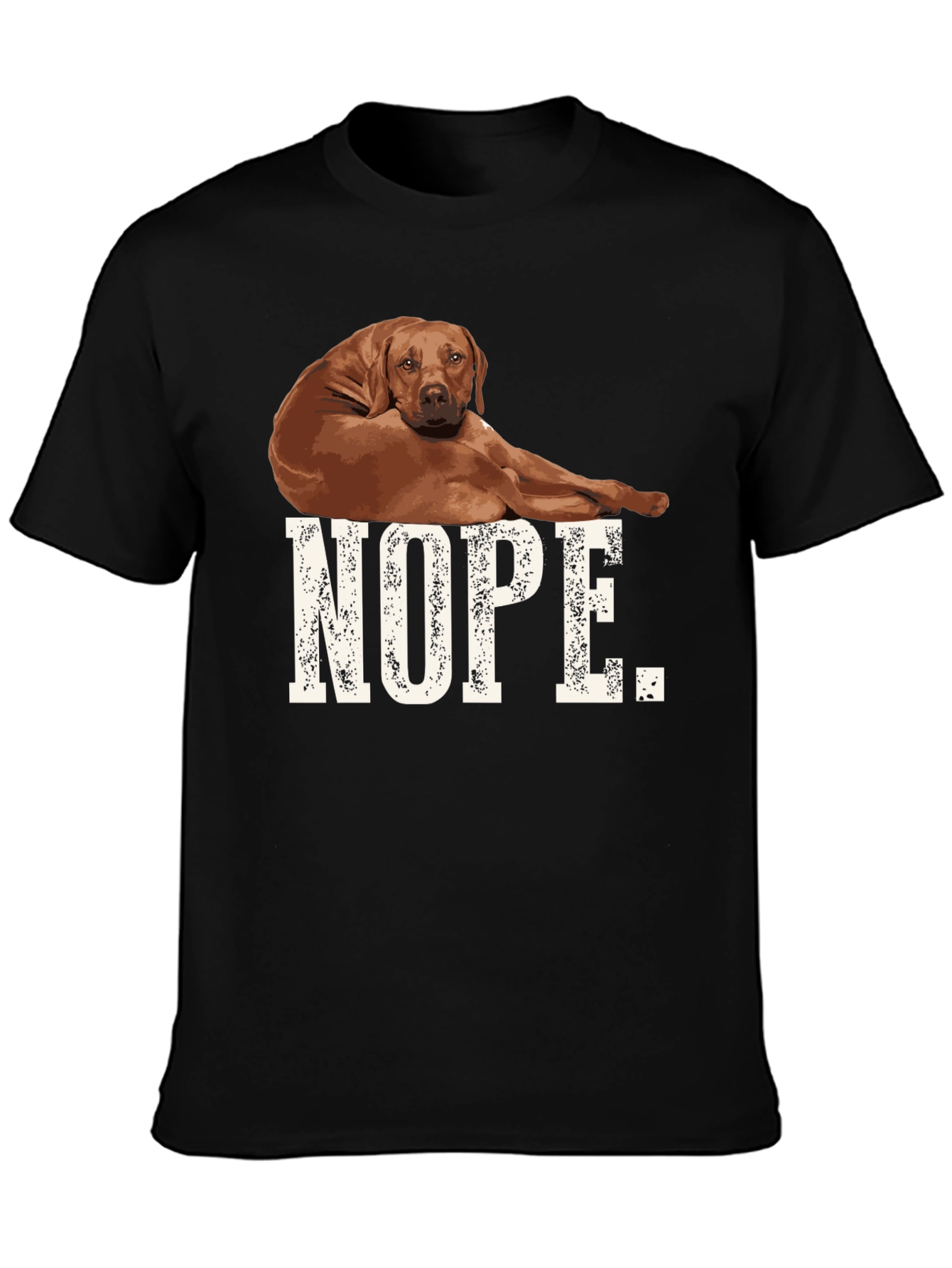 Black Nope Dog Graphic T-Shirt Black view 3