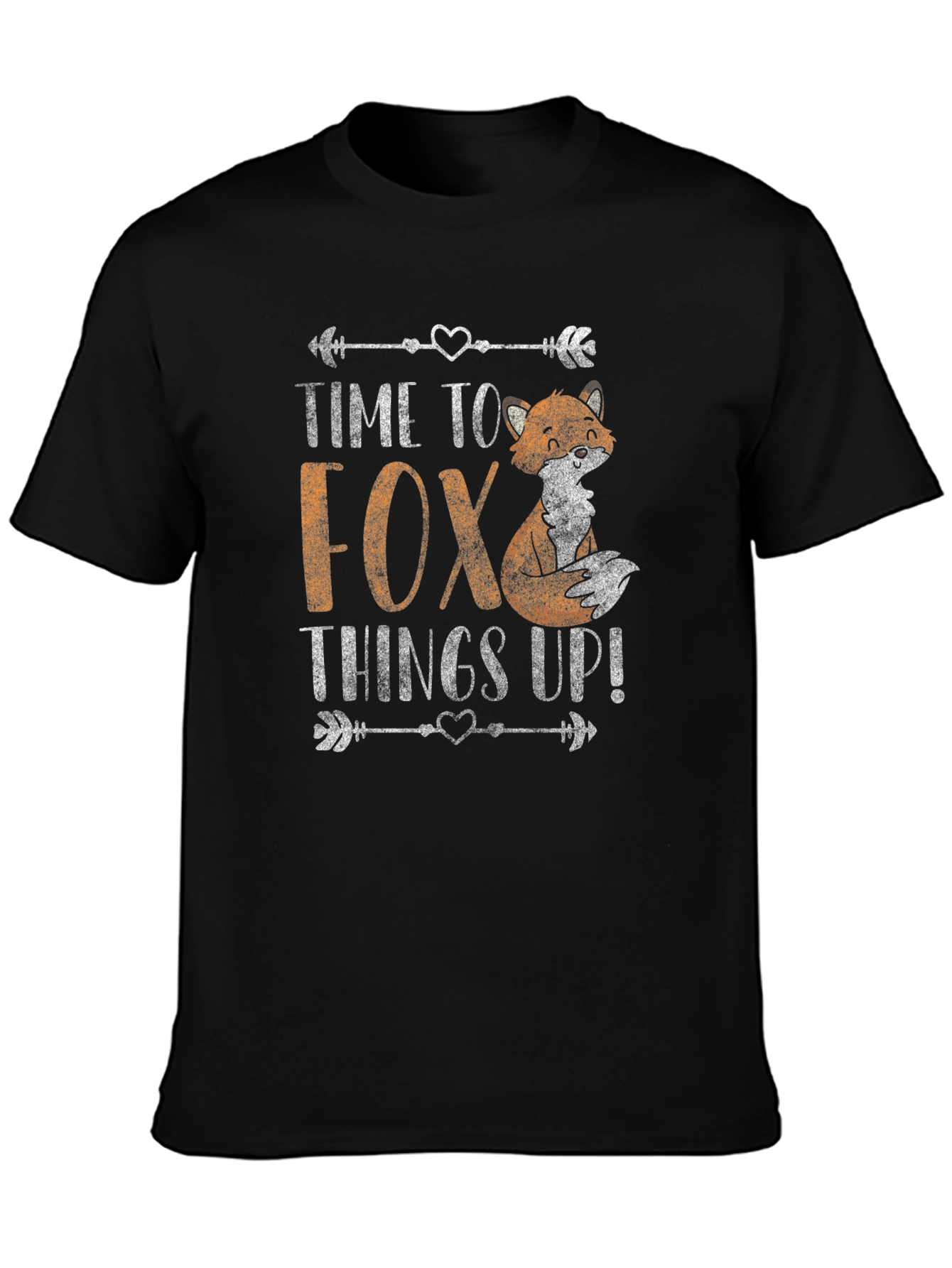 Black Time To Fox Things Up! Graphic Tee view 3