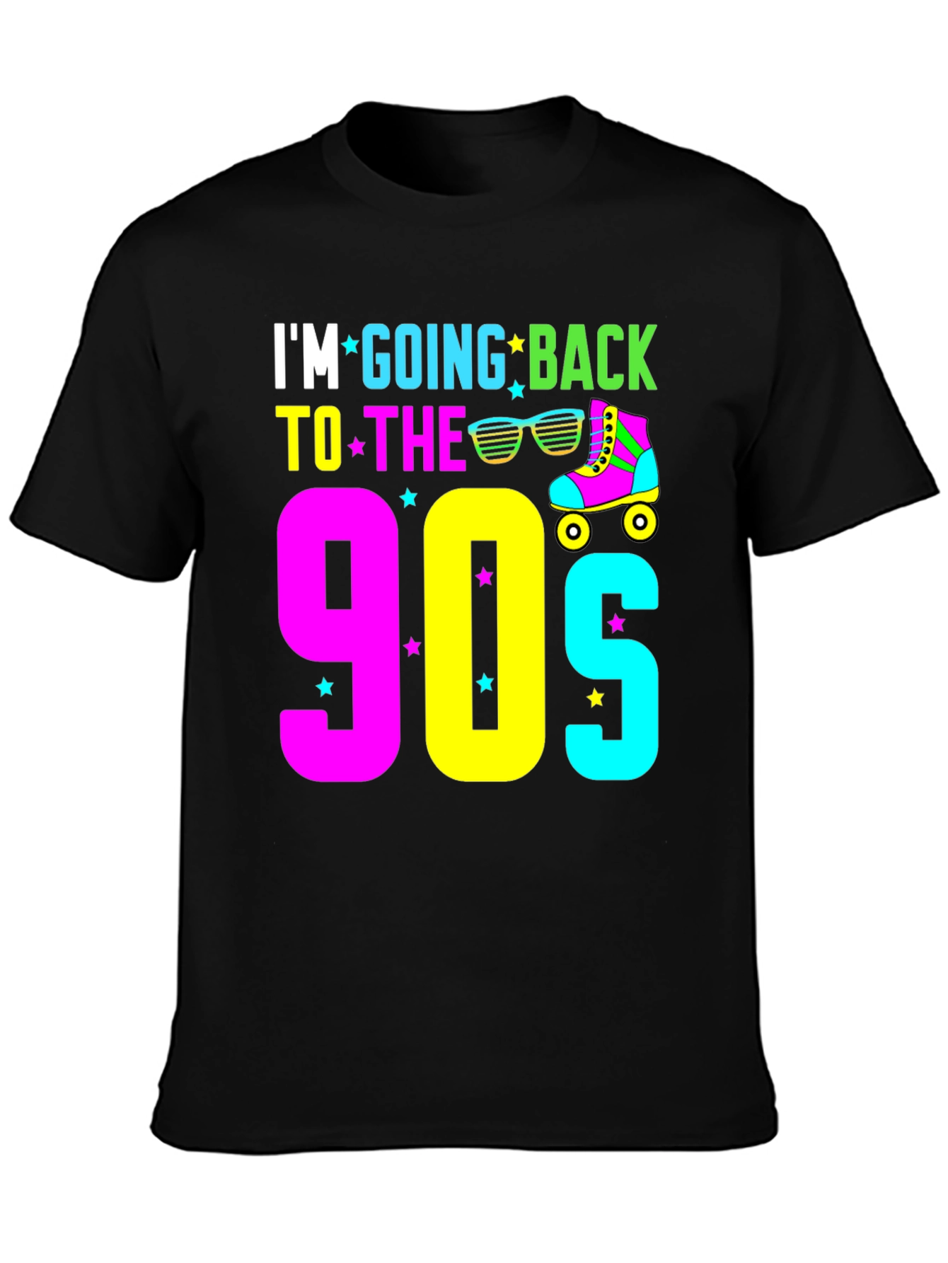Black 90s Throwback T-Shirt view 3