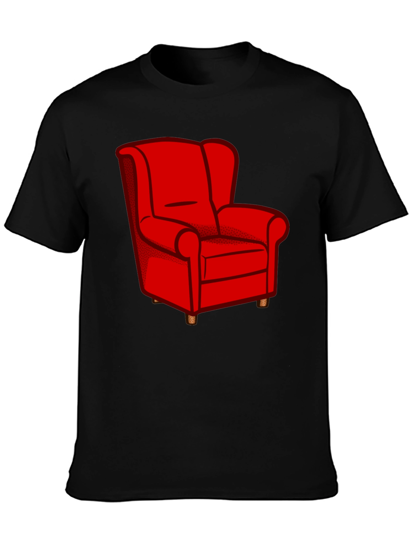 Black Red Chair Graphic Tee - Stylish Comfort view 3