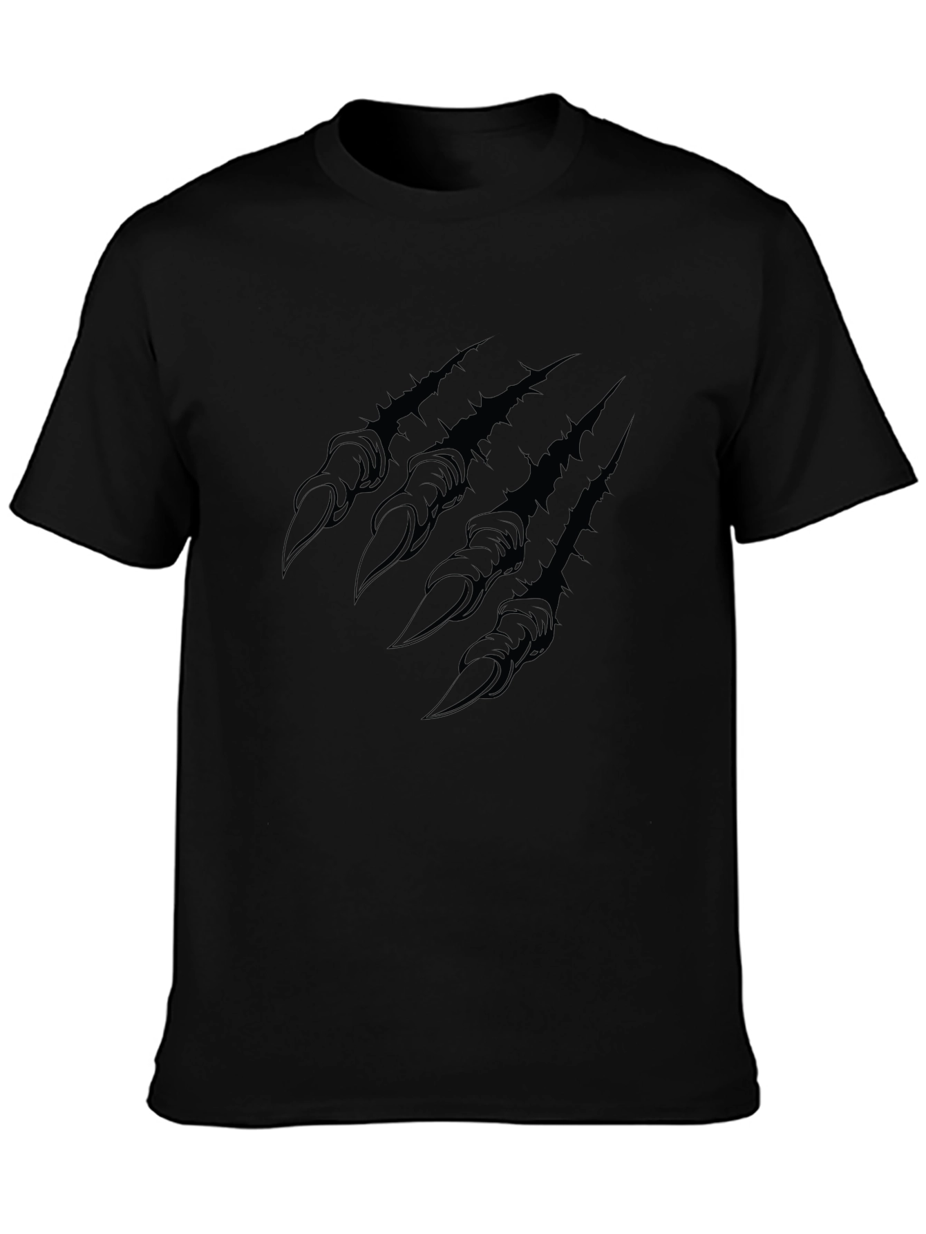 Black Claw Scratch Graphic Print T-Shirt view 3