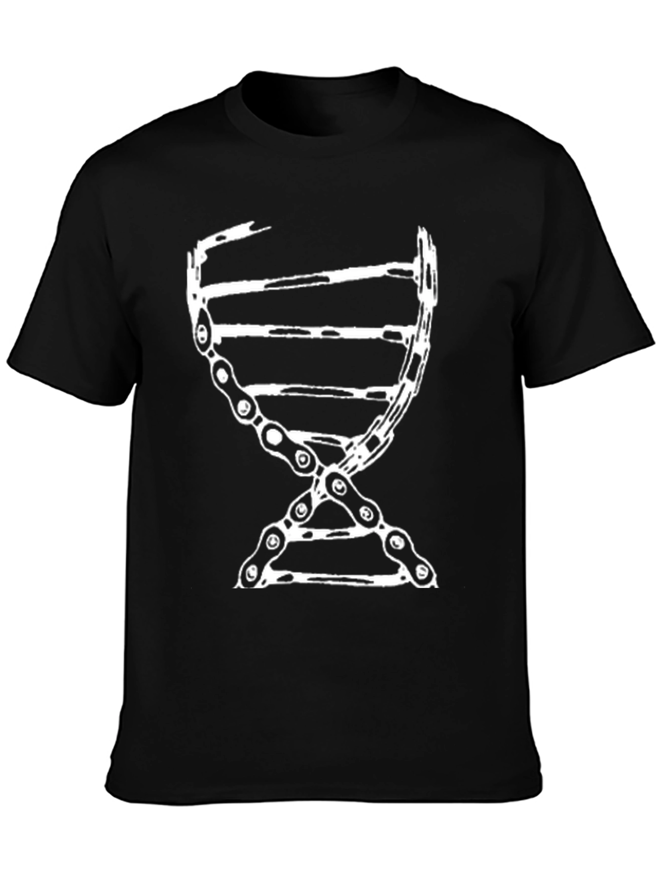 Black DNA Chain Graphic Tee - Black view 3