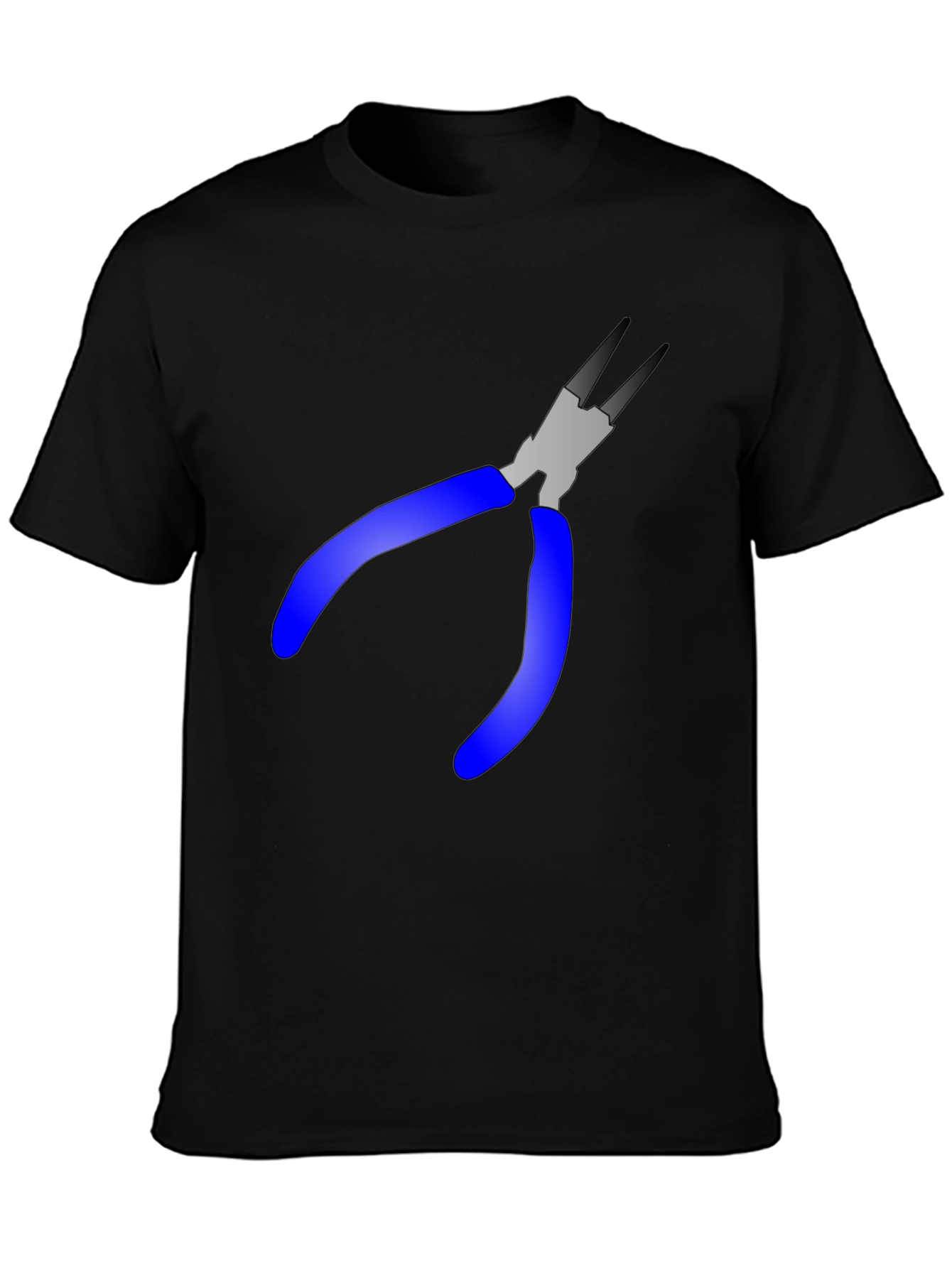 Black Pliers Graphic Tee - Black Cotton Blend T-Shirt view 3