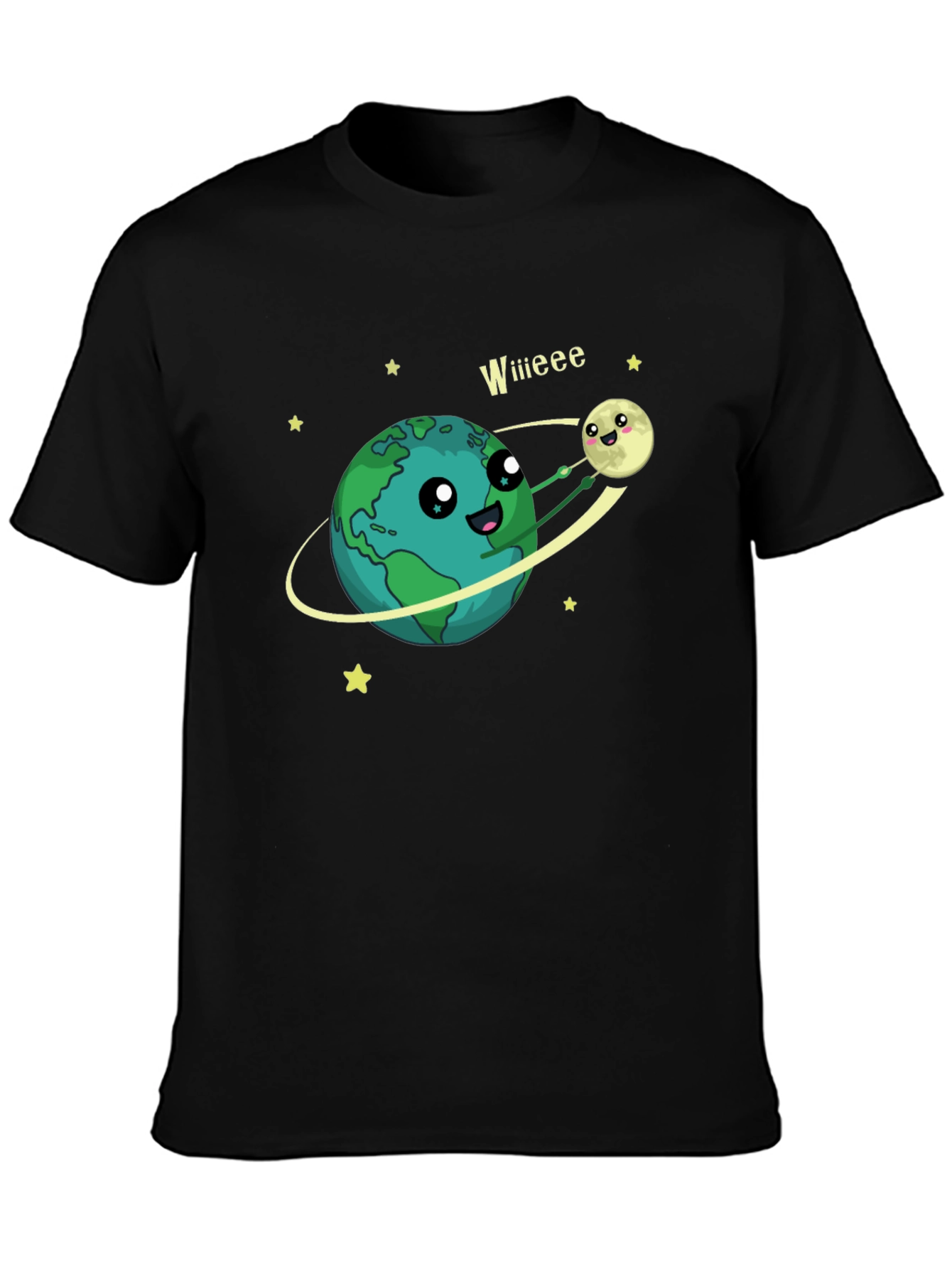 Black Planet Hugger T-Shirt - Black Graphic Tee view 3