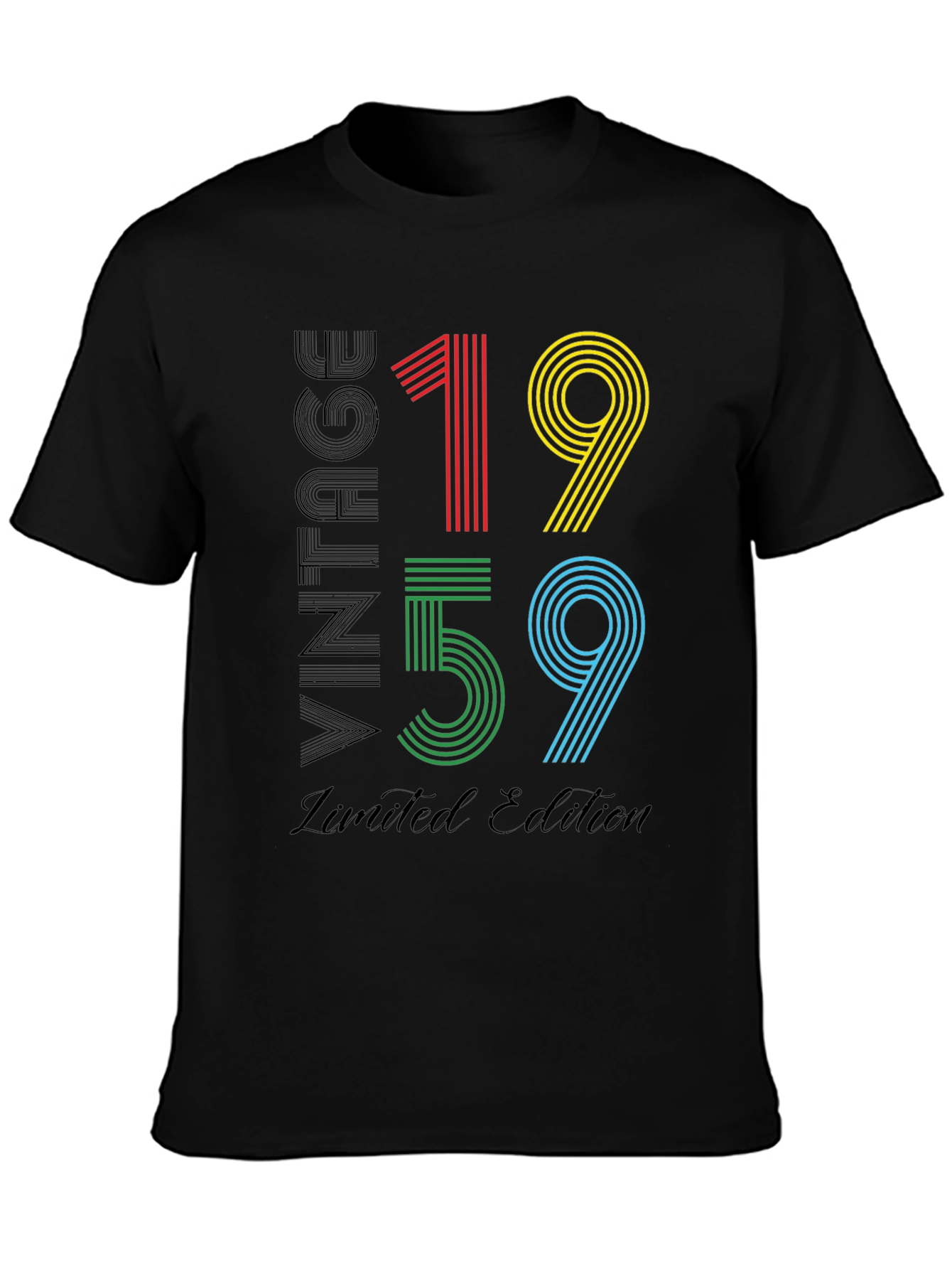 Black Vintage 1959 Limited Edition T-Shirt view 3