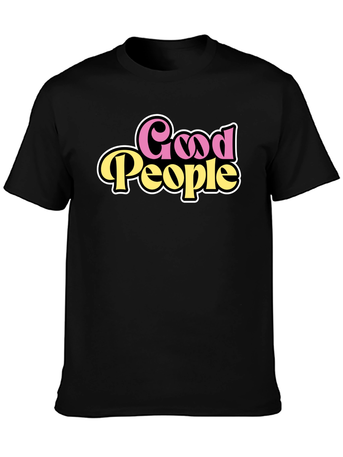 Black Good People Graphic Tee - Retro Style view 3