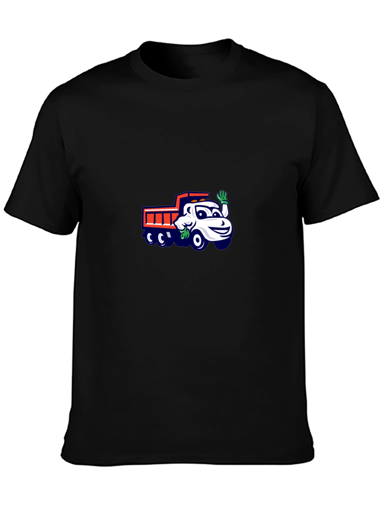 Black Cartoon Truck Graphic Tee - Black T-Shirt view 3