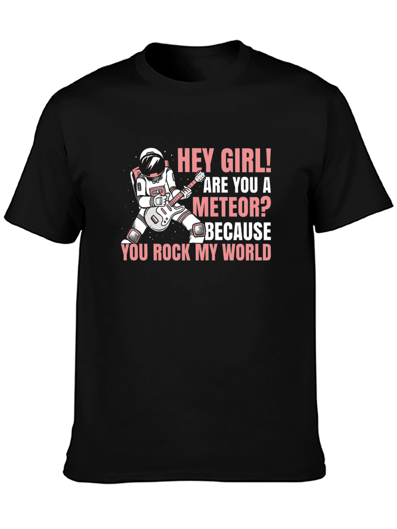 Black Hey Girl Meteor T-Shirt view 3