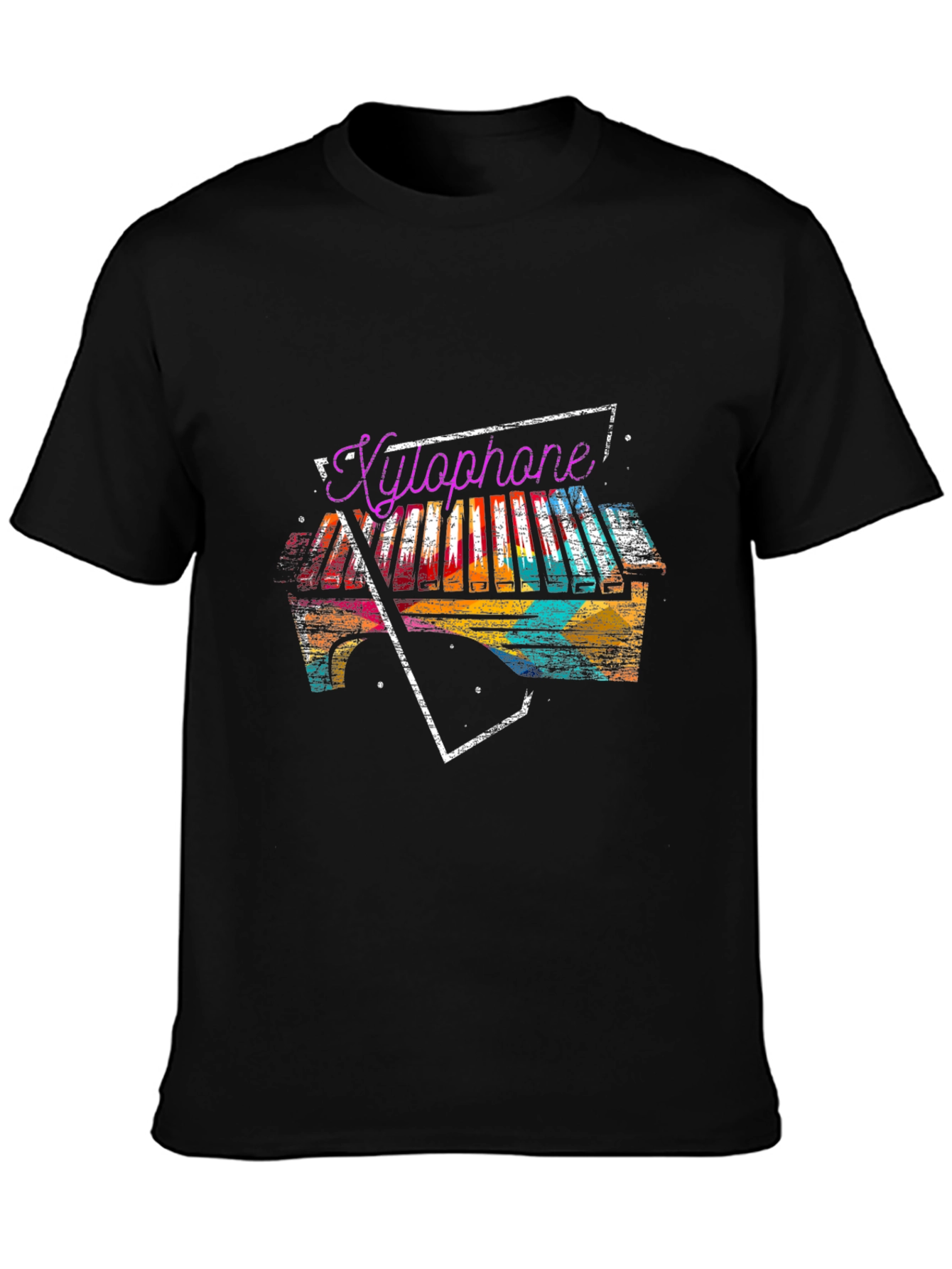 Black Xylophone Graphic Print Tee view 3