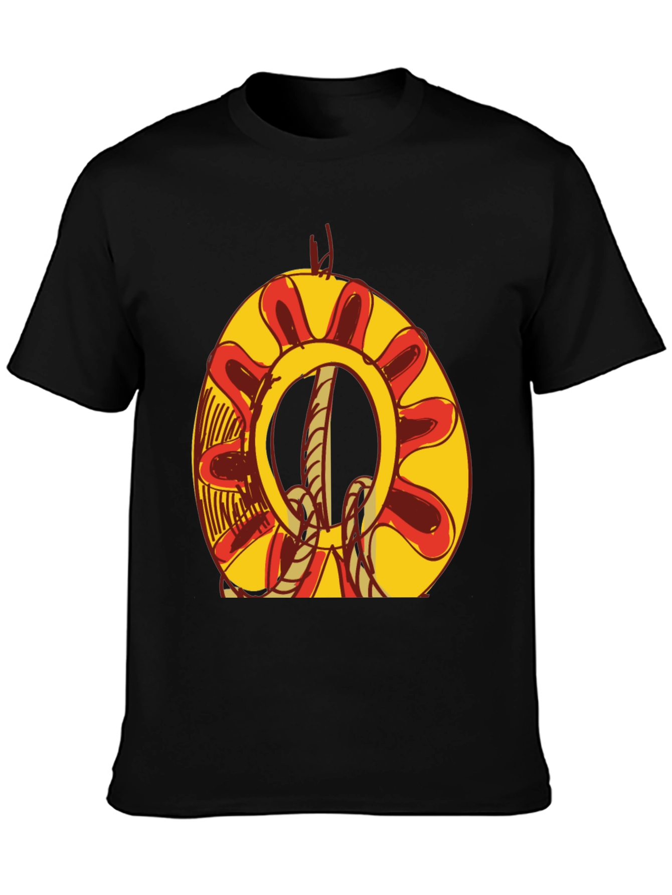 Black Nautical Knot Graphic Tee - Bold Design, Soft Comfort view 3