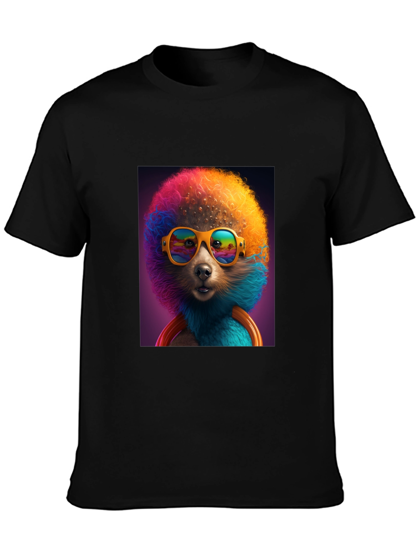 Black Cool Dog Tee: Colorful & Fun view 3