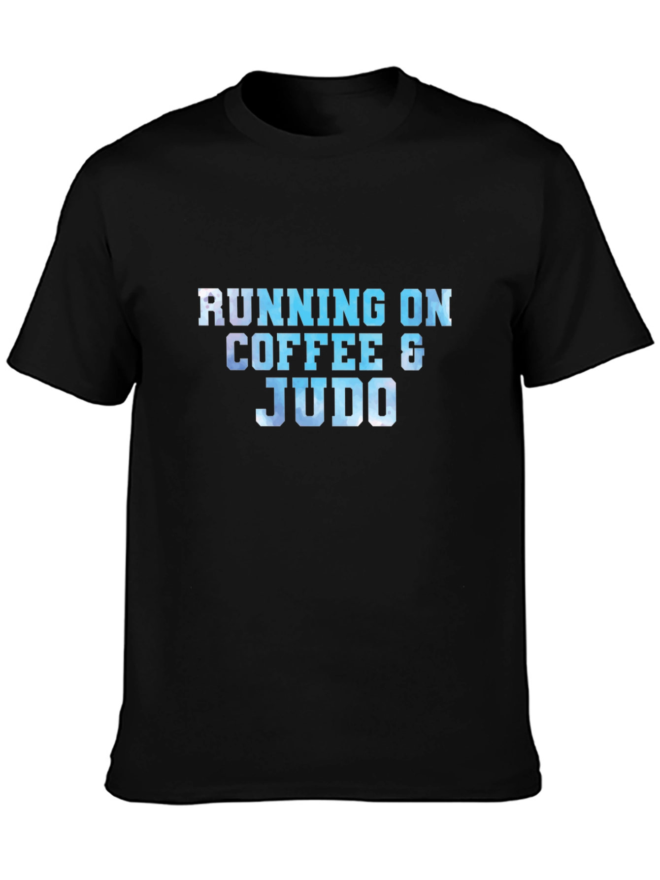 Black Running on Coffee & Judo Black T-Shirt view 3