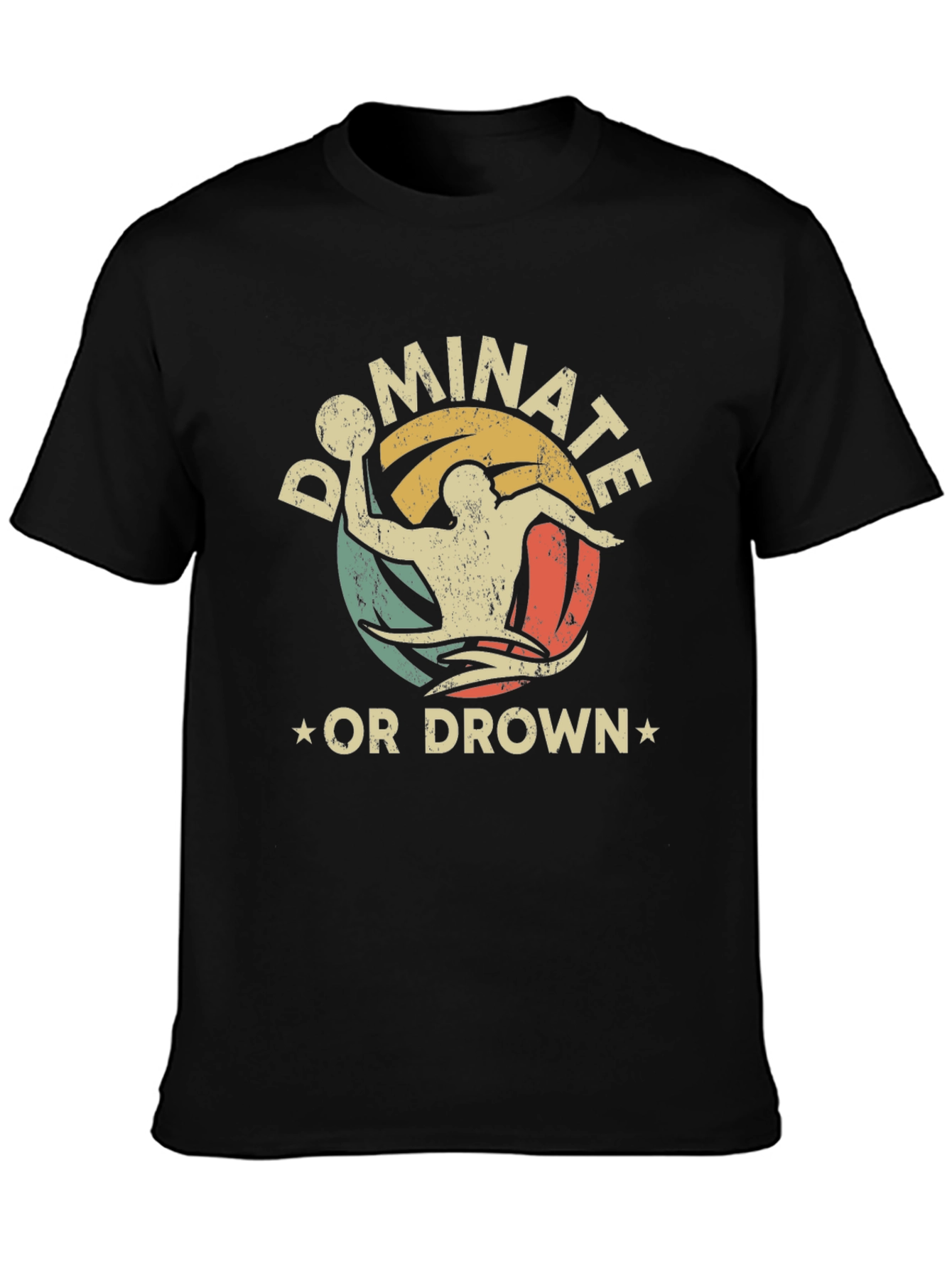 Black Dominate or Drown Graphic Tee view 3