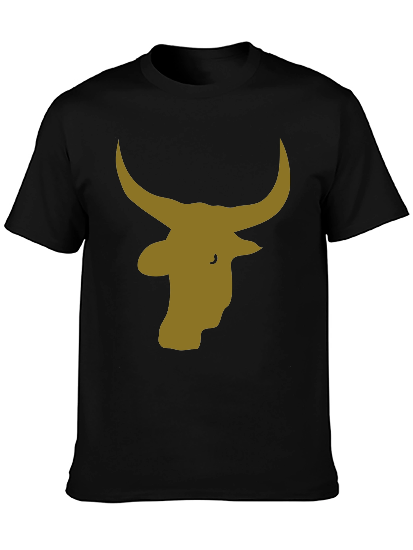 Black Bull Silhouette Black T-Shirt view 3
