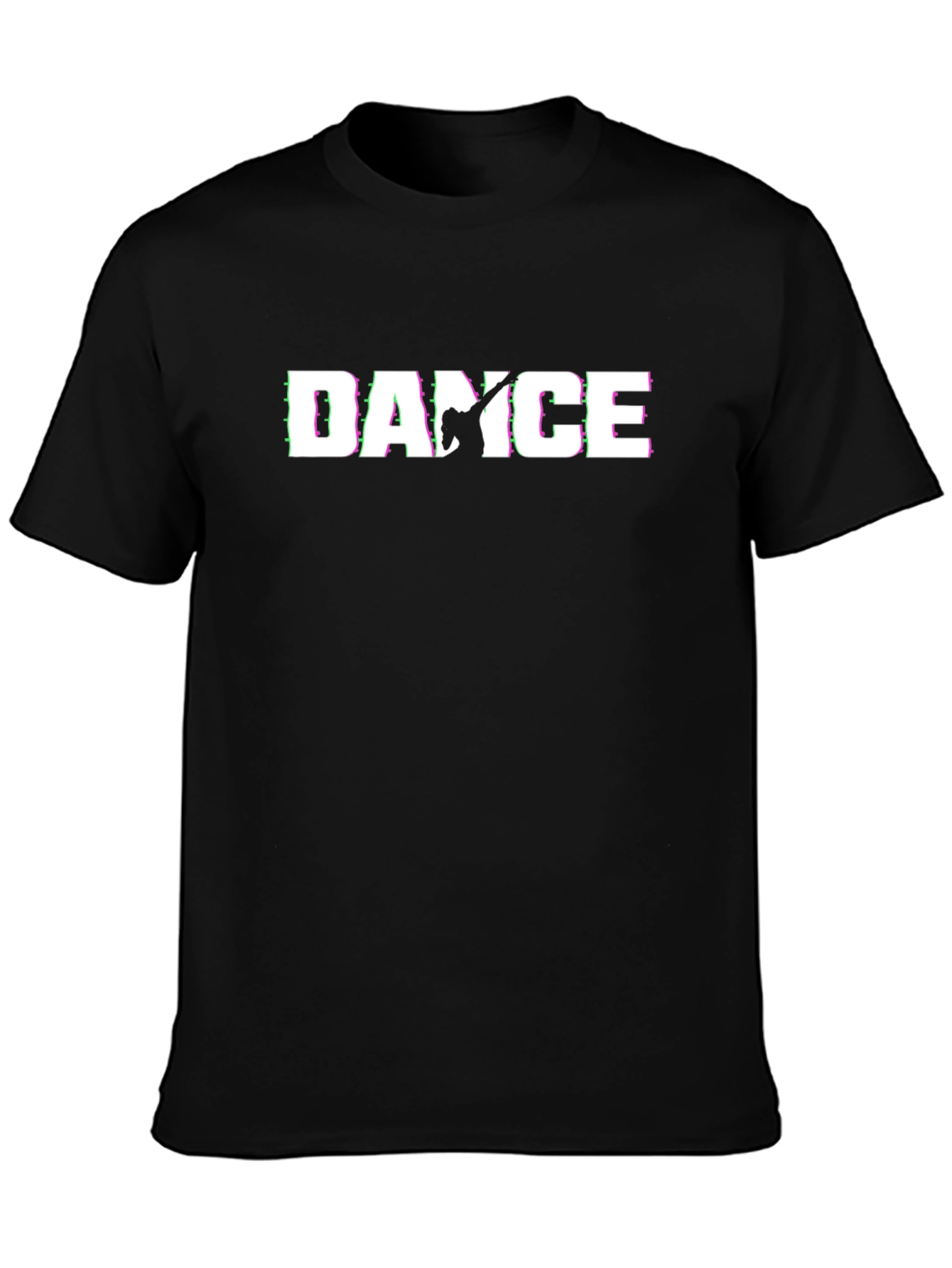 Black Dance Graphic Tee - Black Cotton T-Shirt view 3
