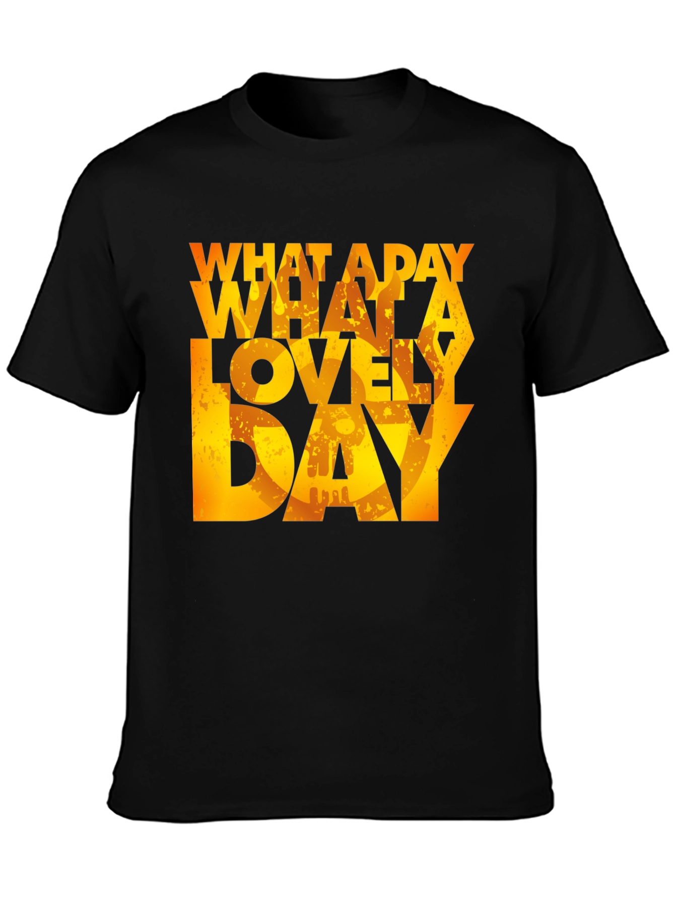 Black What a Lovely Day T-Shirt - Black Graphic Tee view 3