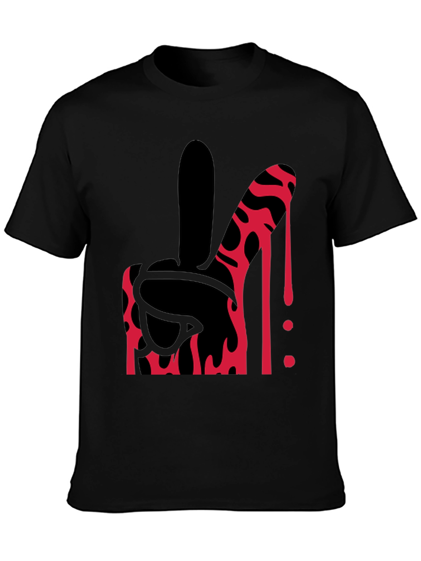 Bloody Middle Finger Graphic Tee - Bold Statement Shirt - 3