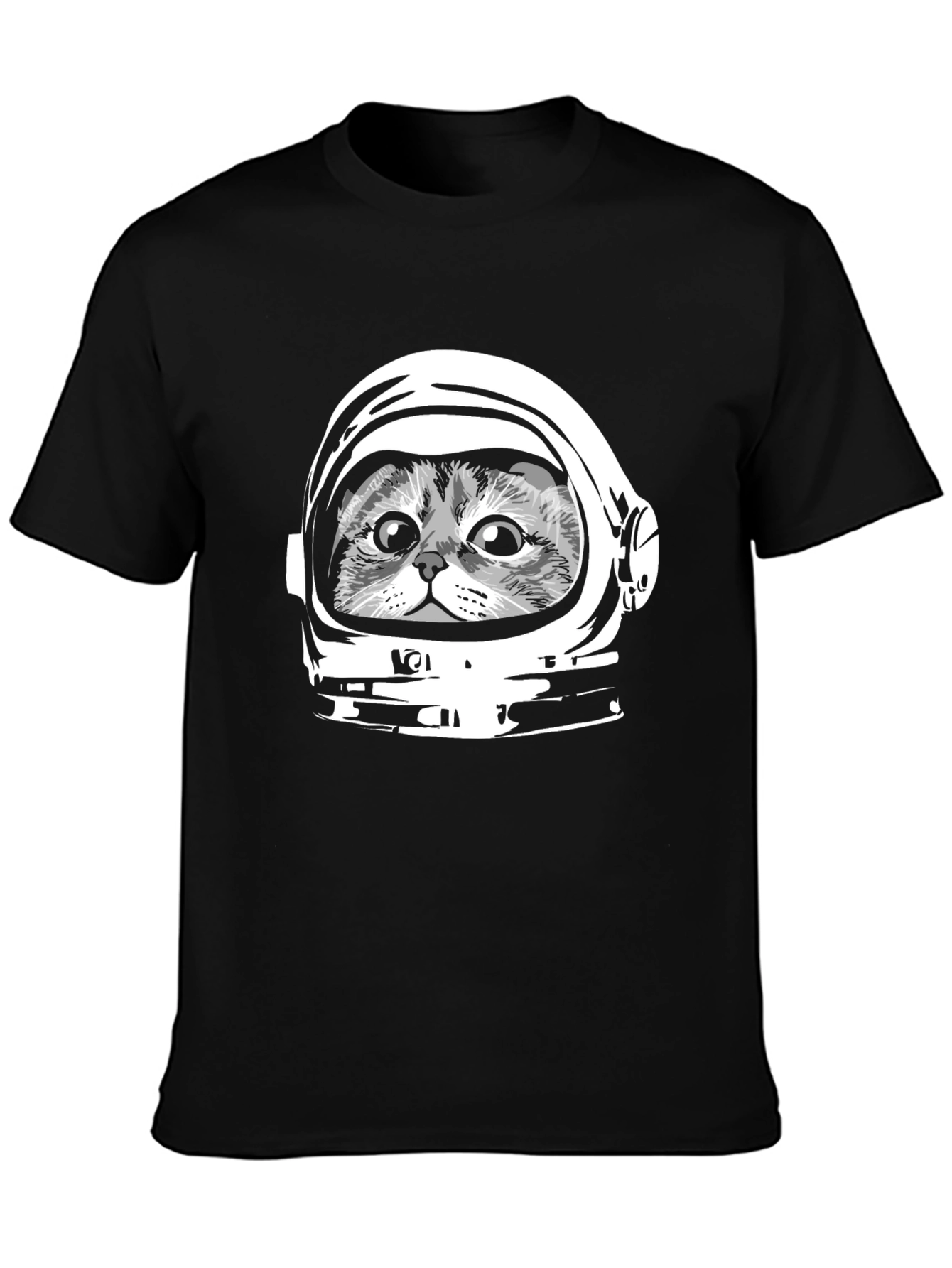 Black Cat Astronaut Graphic Tee - Black view 3